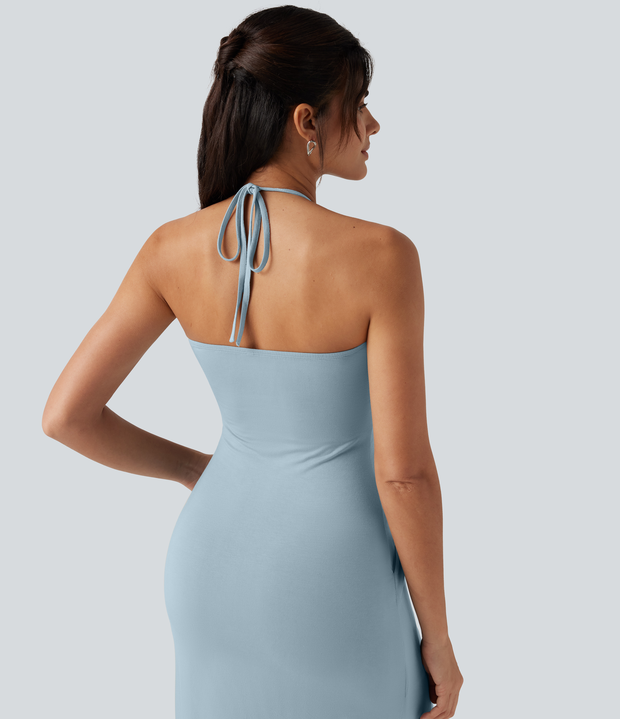 halara halter dress Tie Back Mini Resort with Pockets Casual dress - Aquifer YGroup_HHOaklynn