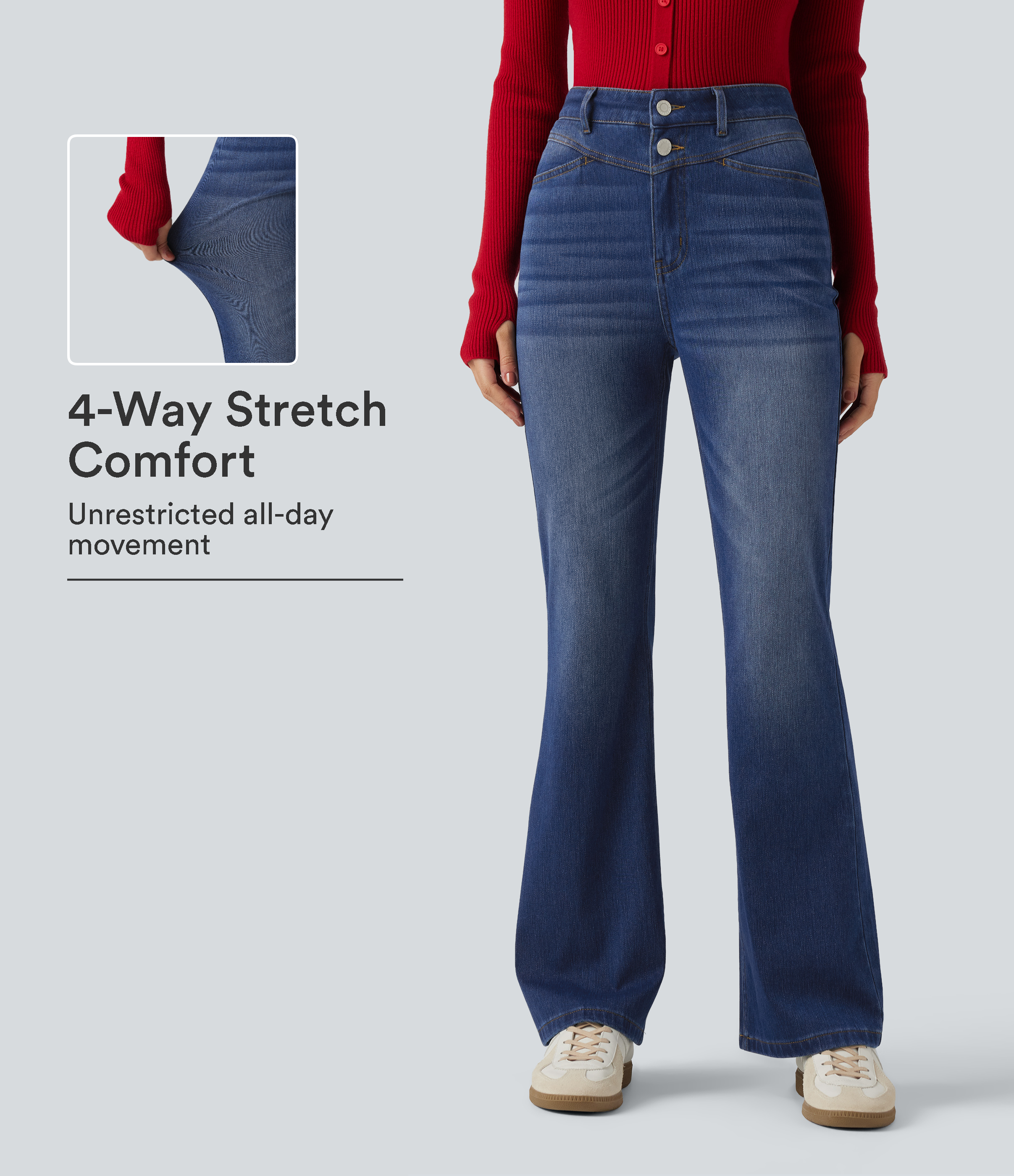 Halara Flex™ High Waisted Bootcut Jeans with Pockets