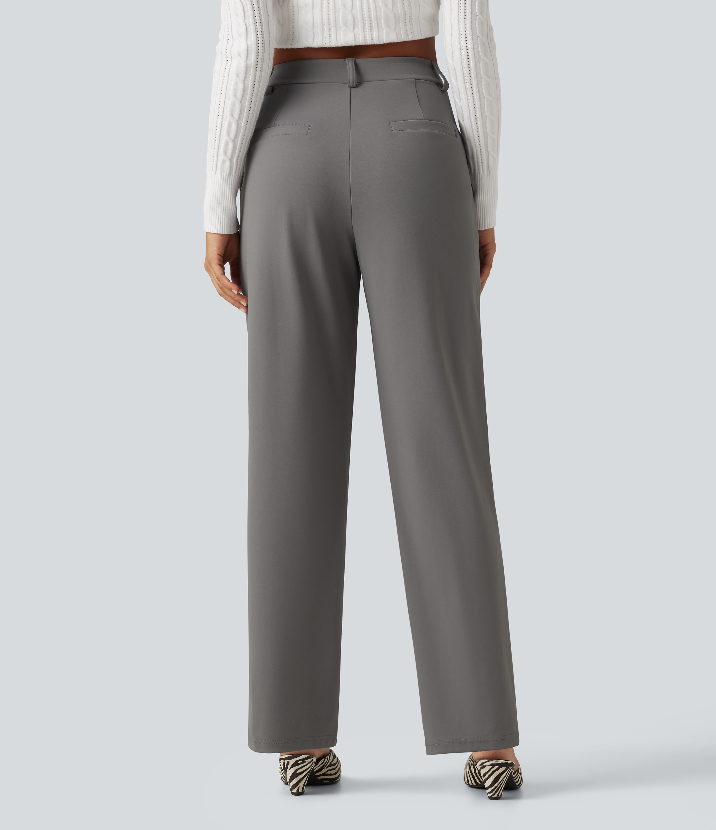 Silent Storm Halara Flex™ DayStretch High Waisted Asymmetric Tapered Work Pants with Pockets / 2
