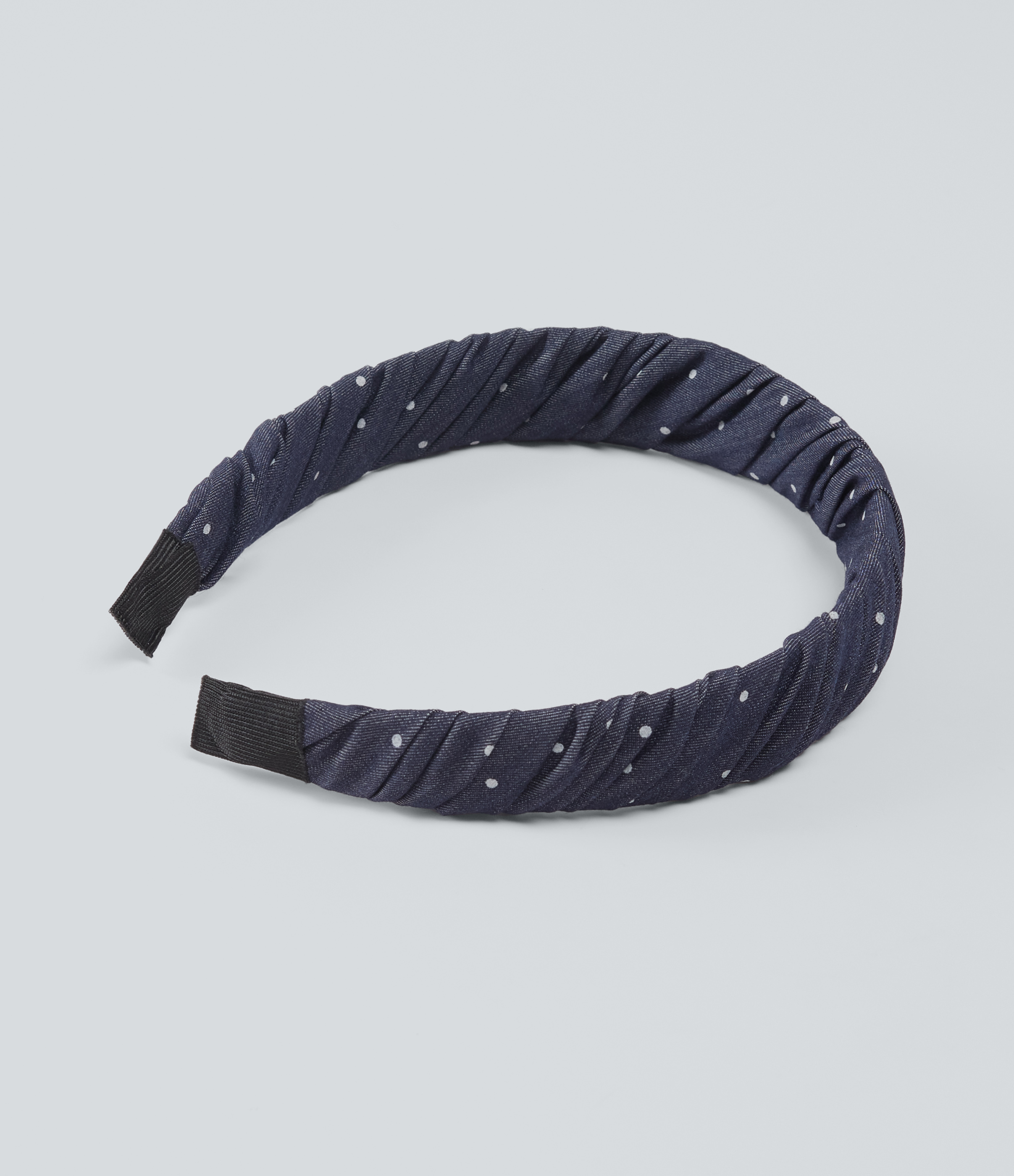 Denim Lake Blue Polka Dot Casual Headband / 2