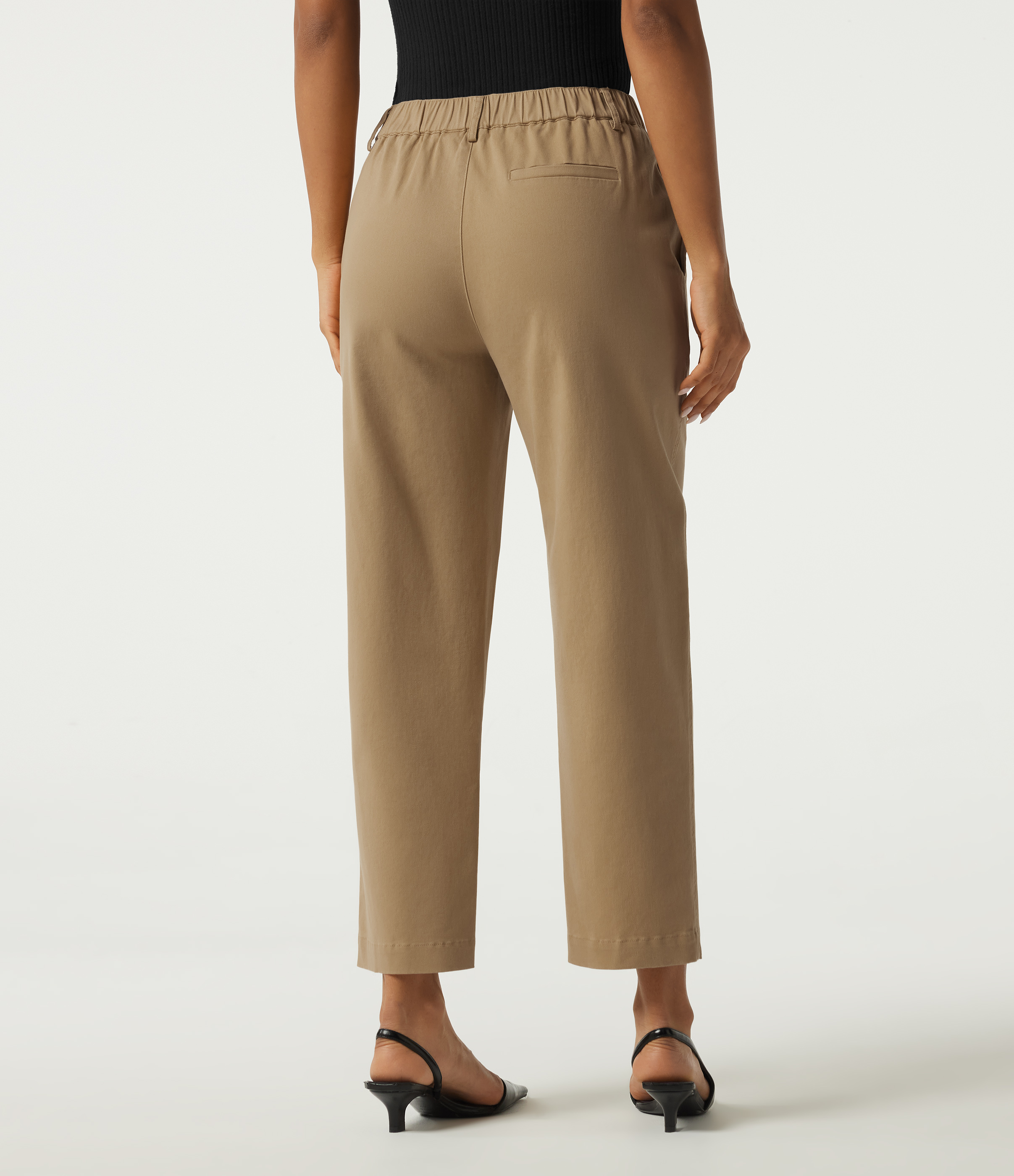 Starfish Mid Rise Tapered Work Chino Cotton Pants with Pockets / 2