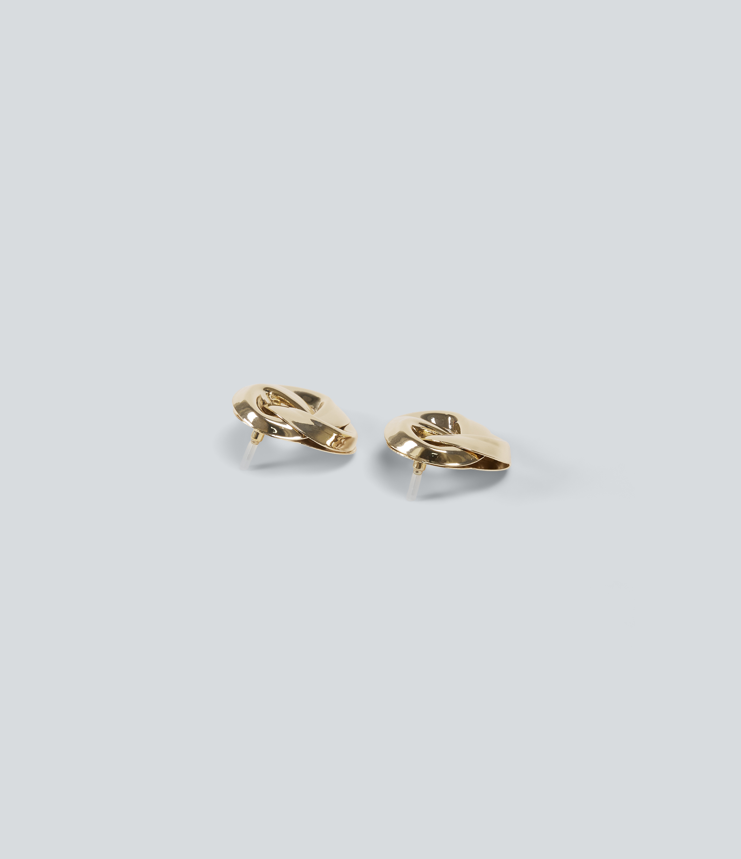 Gold Polygonal Stud Earrings / 2