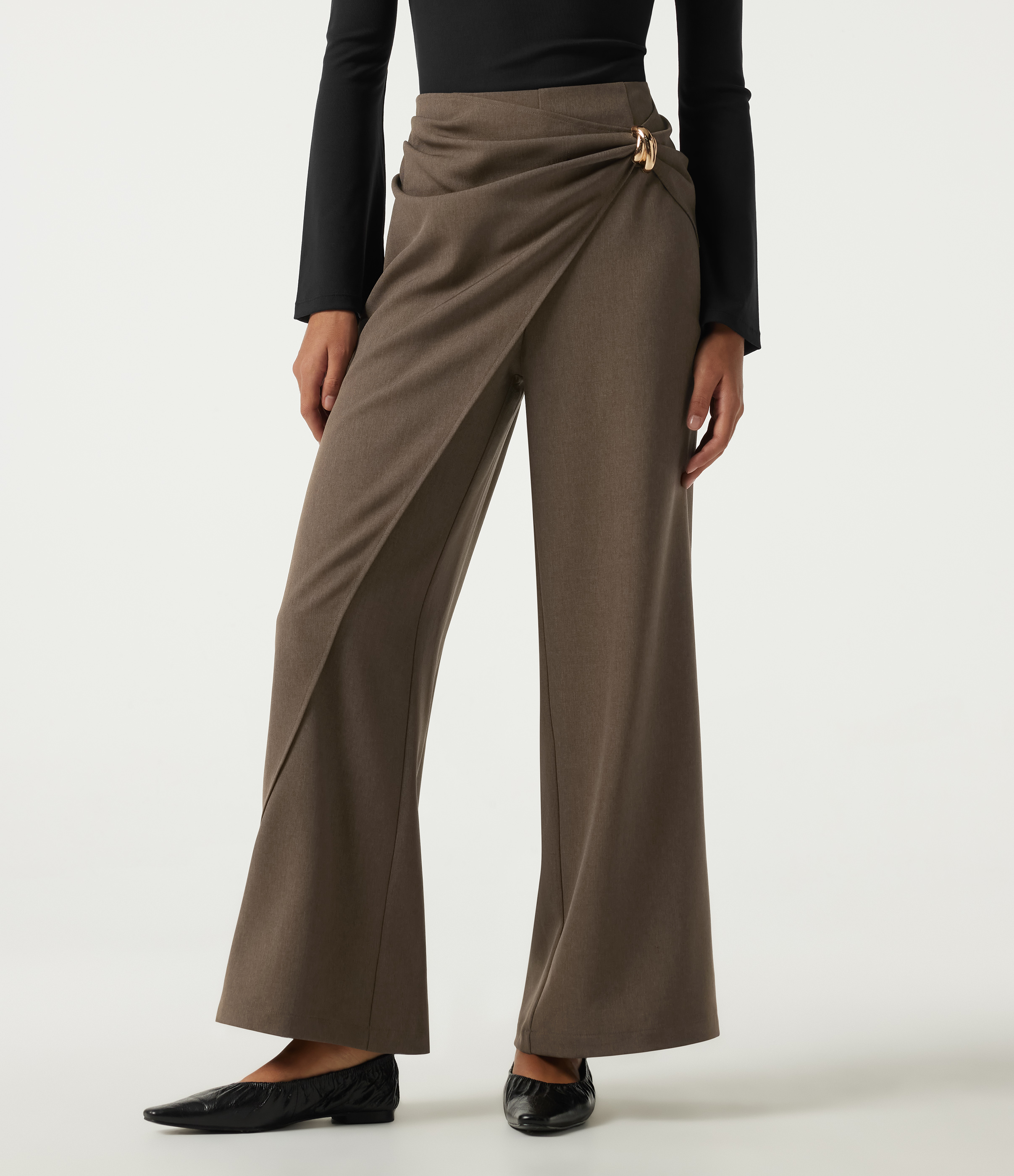 High Waisted Straight Leg Work Pants