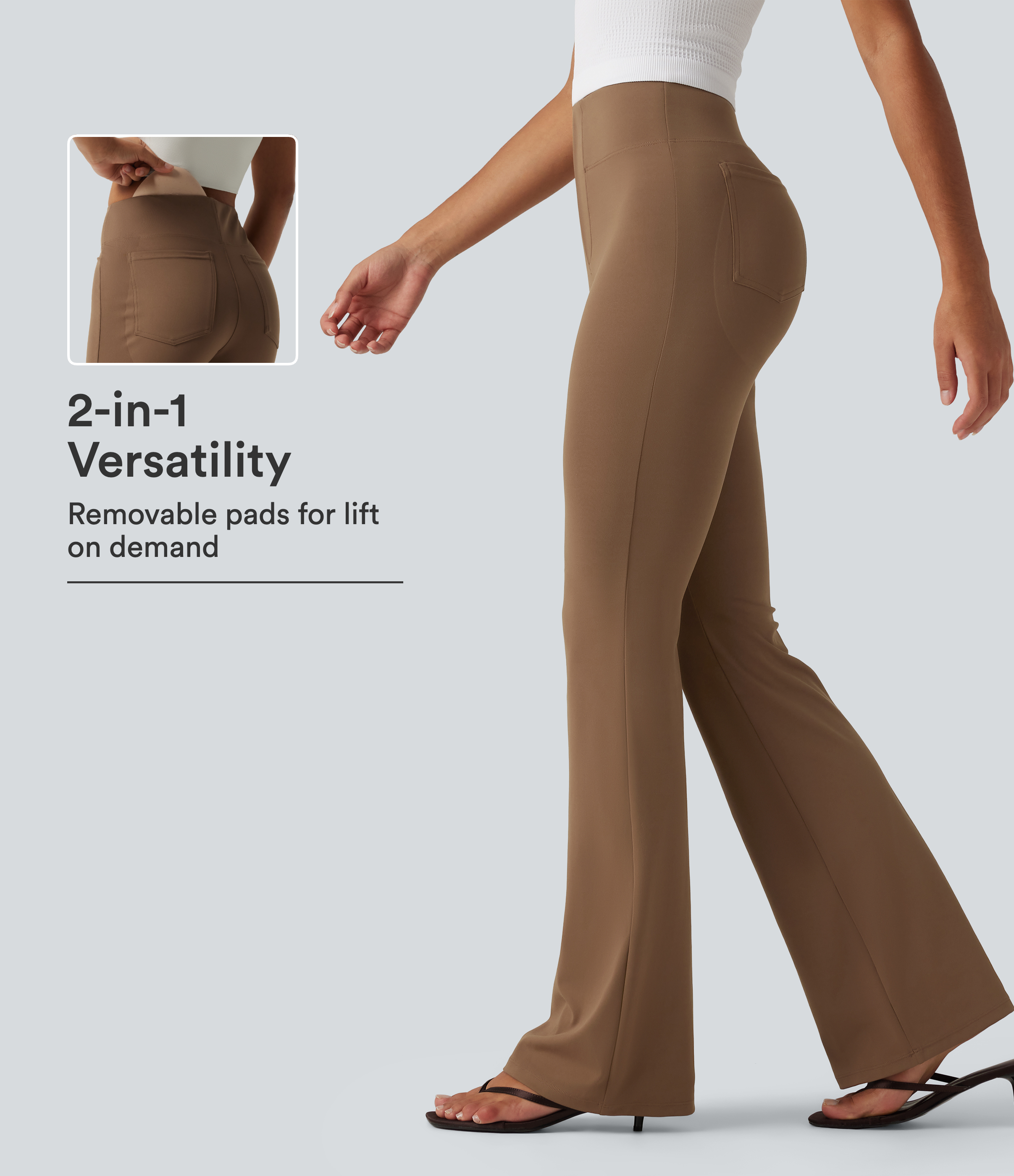 Halara Flex™ DayStretch High Waisted Butt Lifting Bootcut Work Pants with Pockets