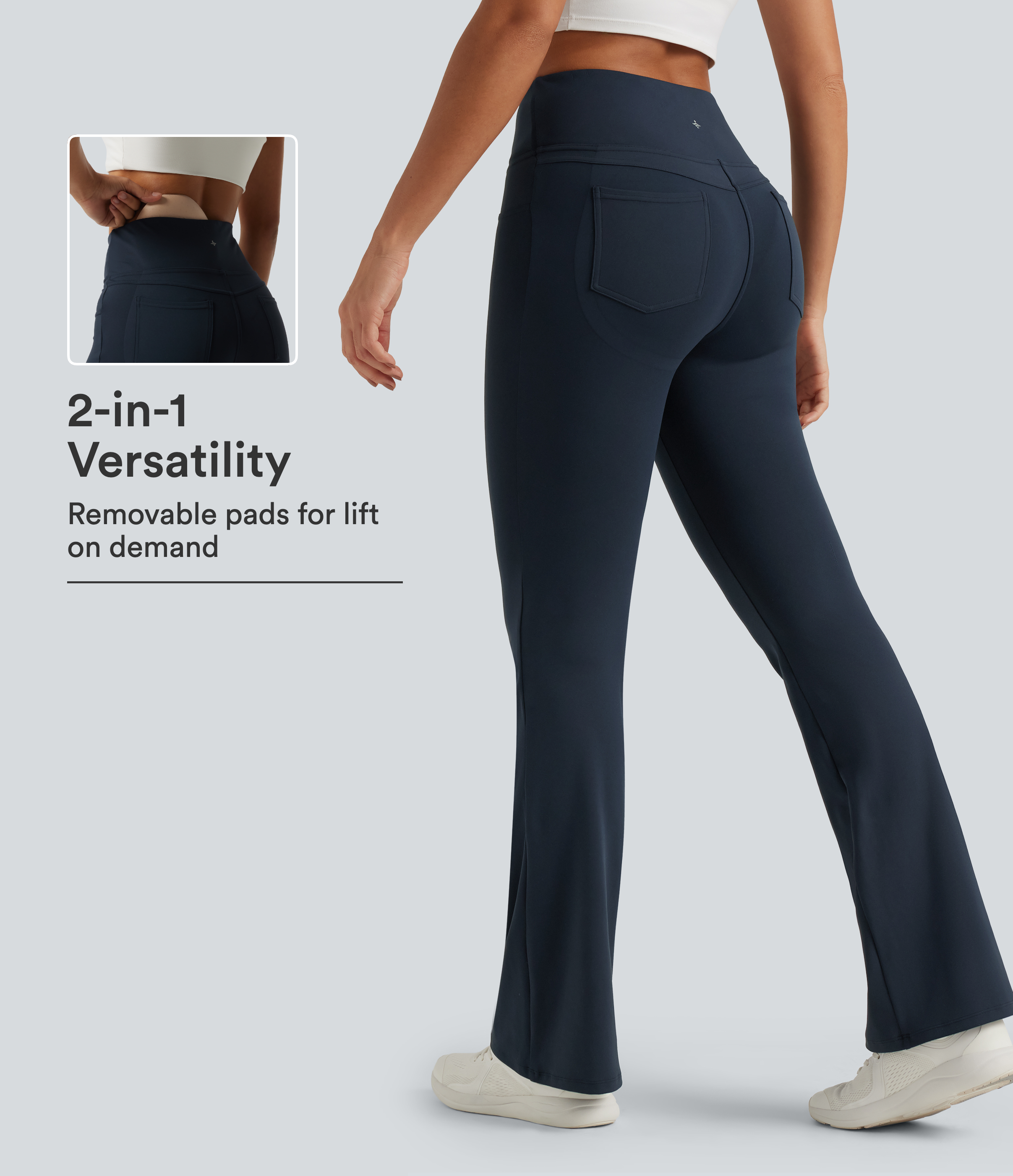 DayStretch High Waisted Butt Lifting Flare Yoga Leggings with Pockets