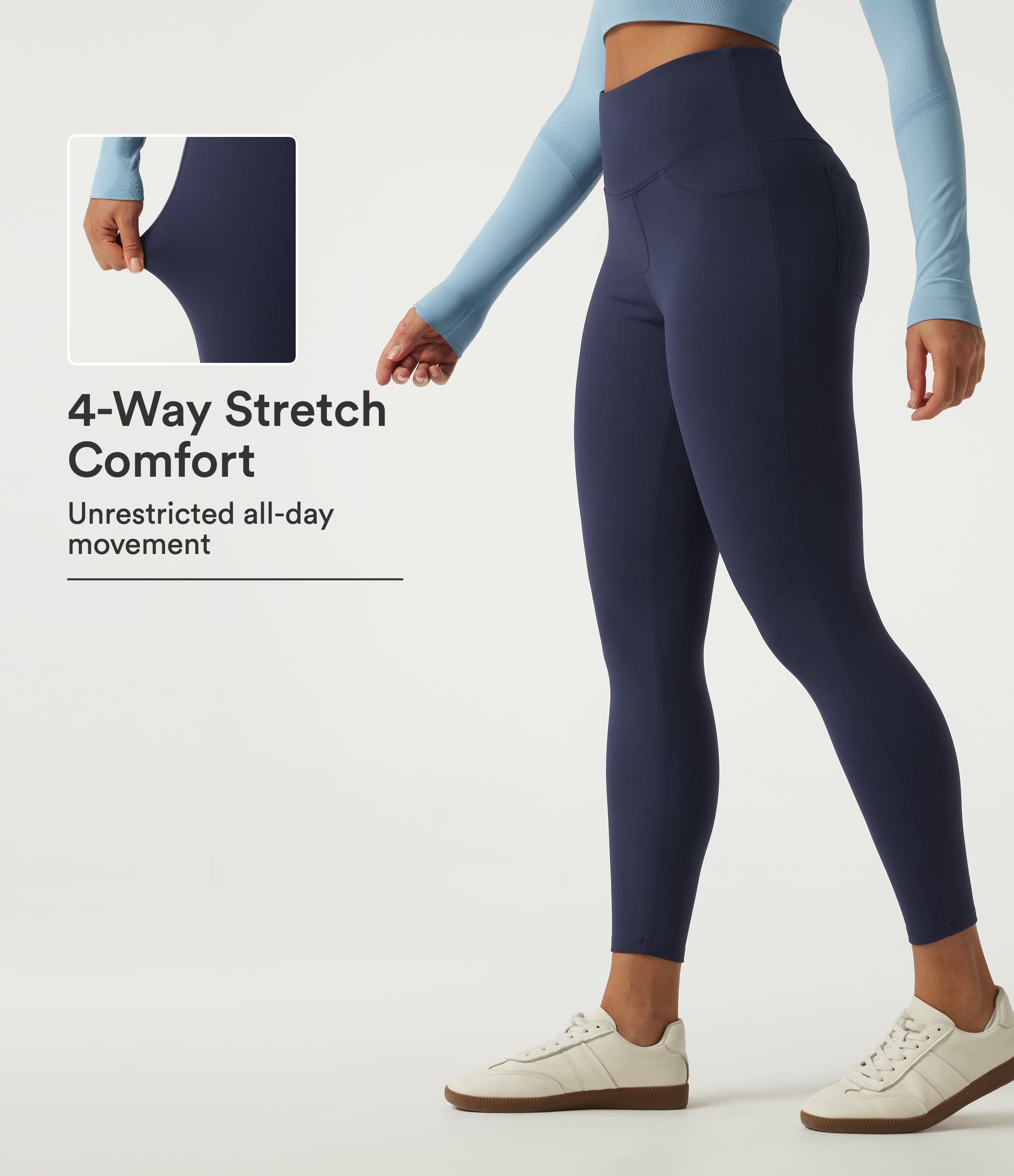 SoftlyZero™ Plush Thermal High Waisted Tummy Control Skinny Yoga Leggings with Pockets