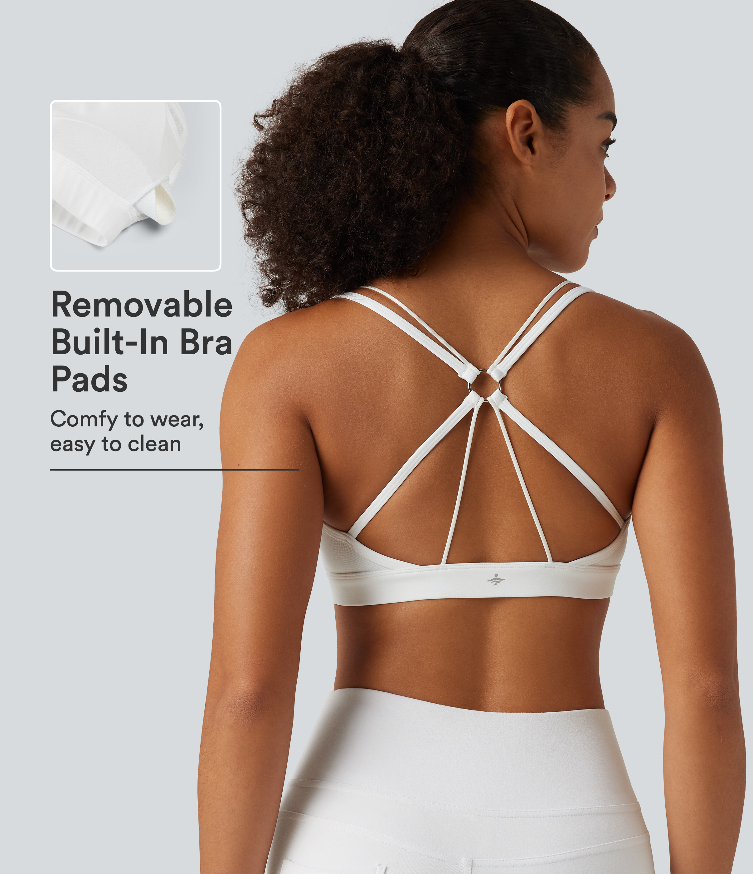 SoftlyZero™ Airy Light Support Deep V Neck Contrast Mesh Quick Dry Yoga Sports Bra with Built-in Bra