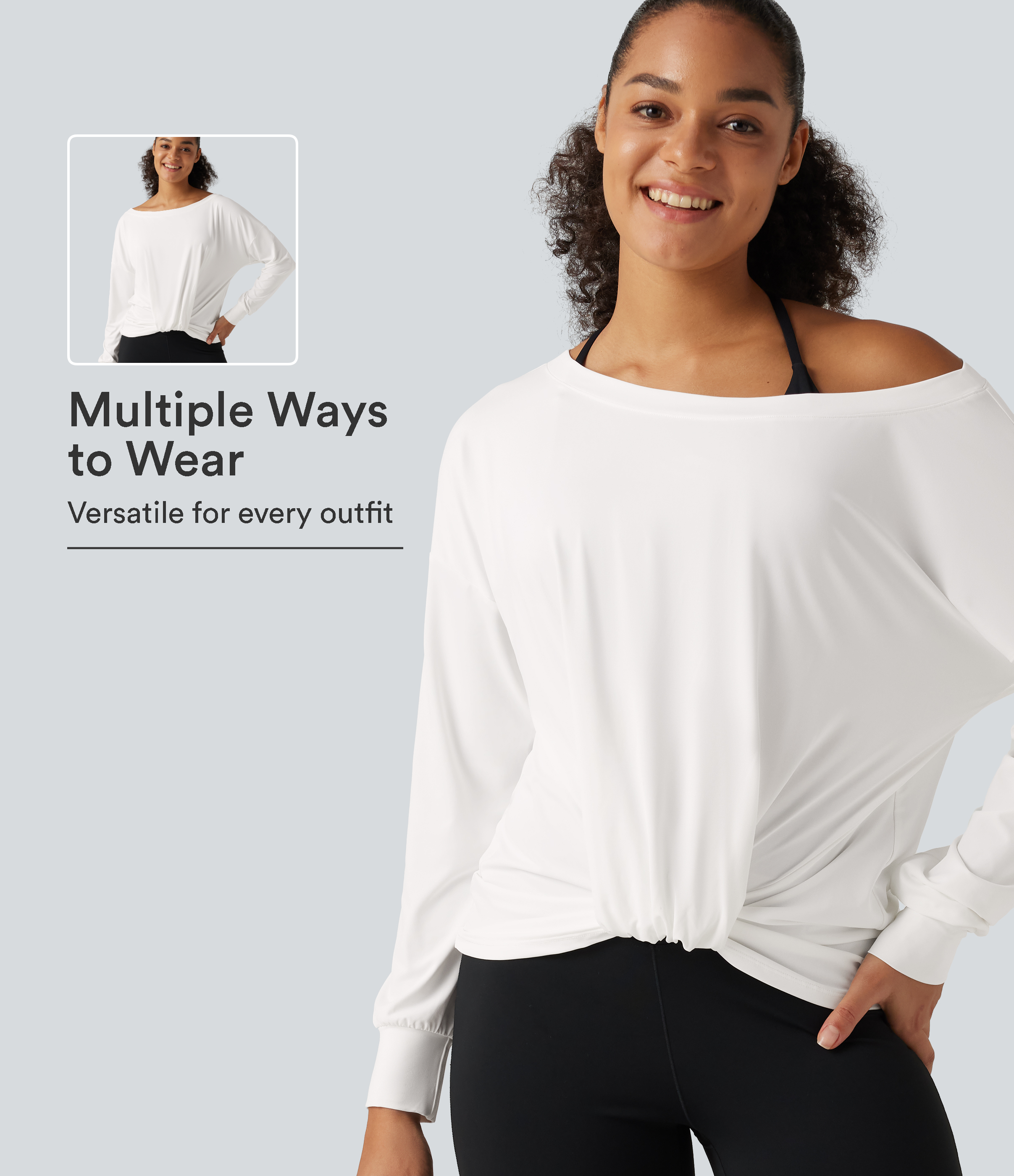 Long Sleeve Ruched Yoga Sports Top