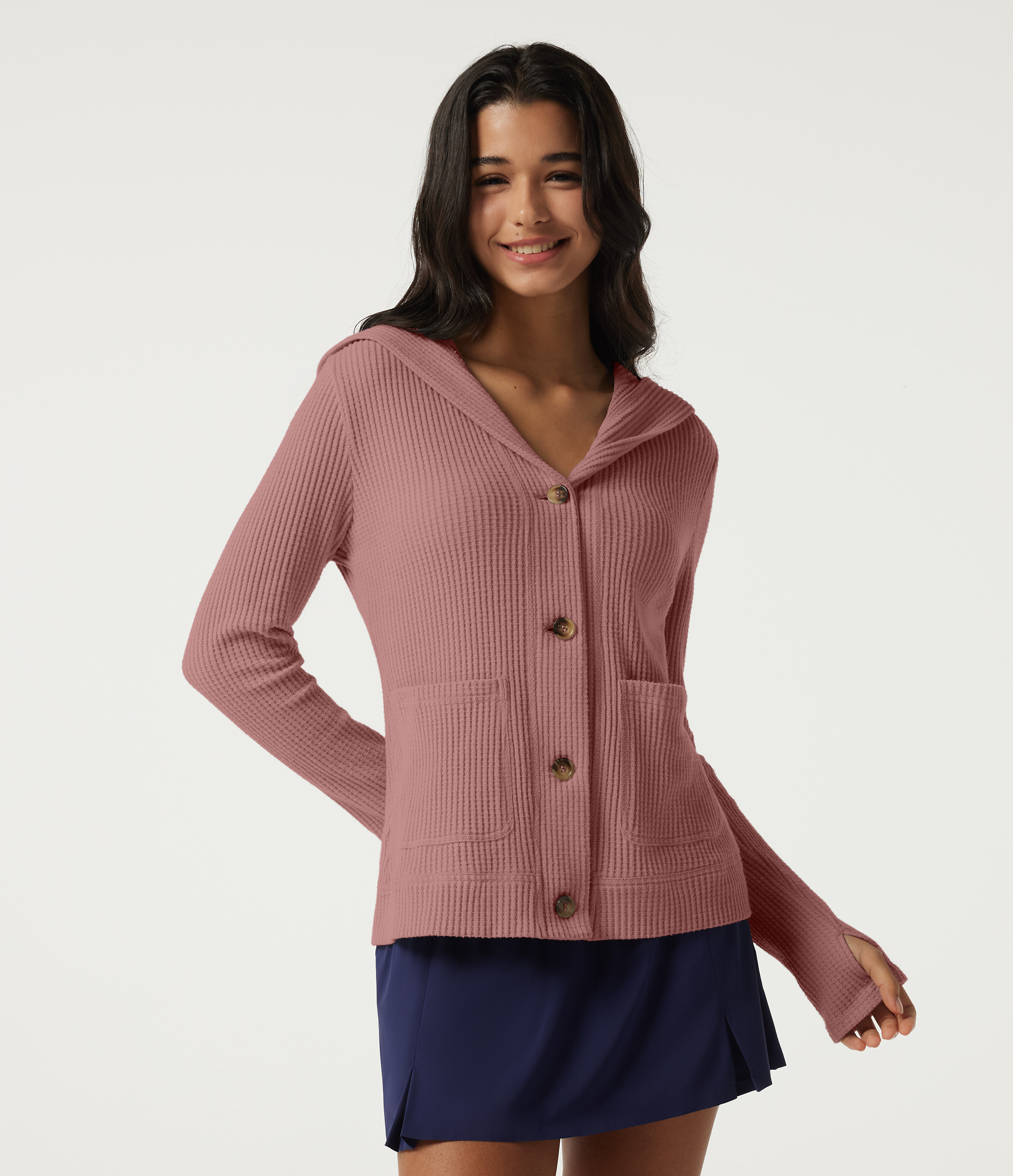 Hooded Long Sleeve Casual Jacket with Pockets