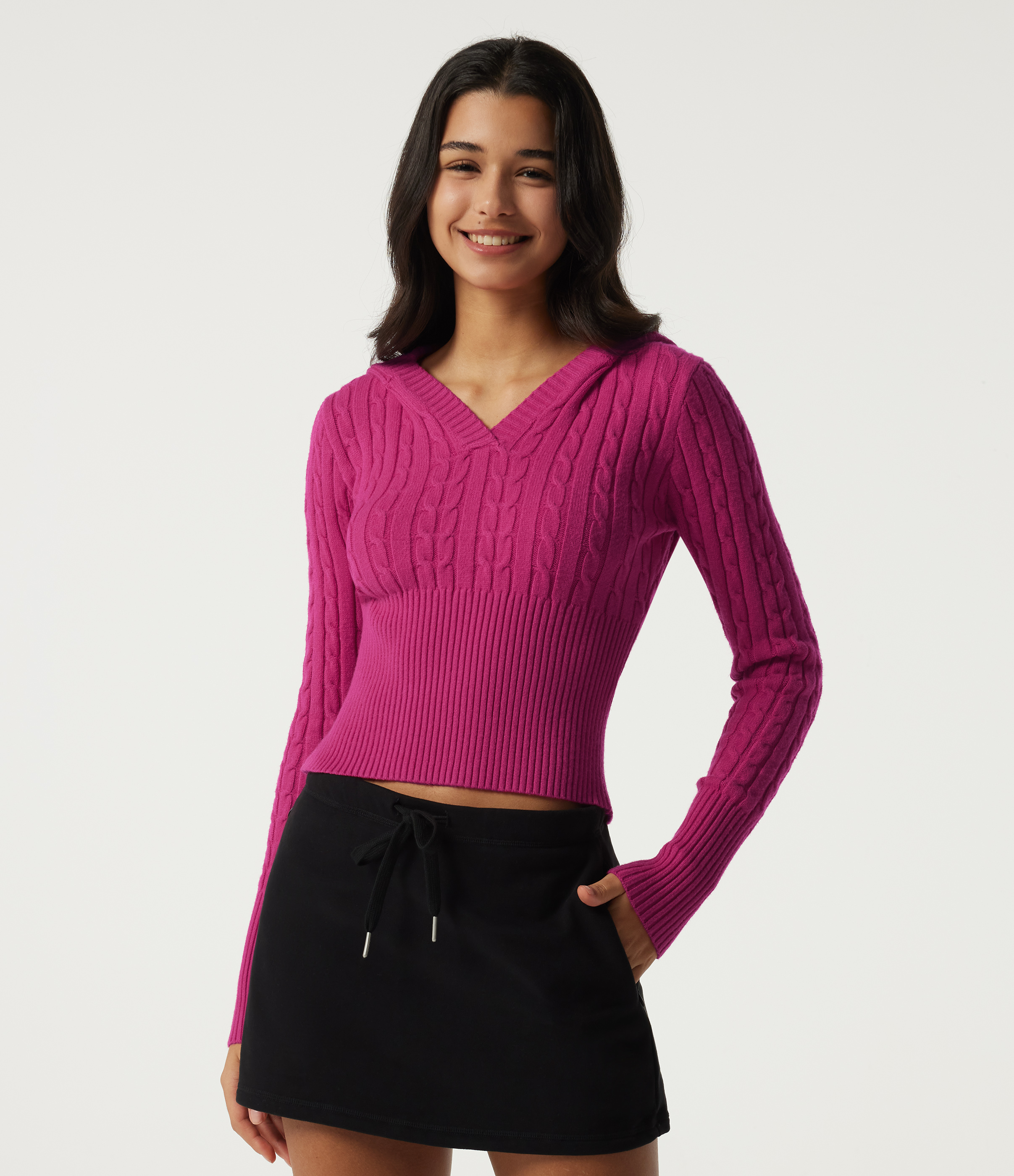 Hooded Slim Long Sleeve Casual Sweater