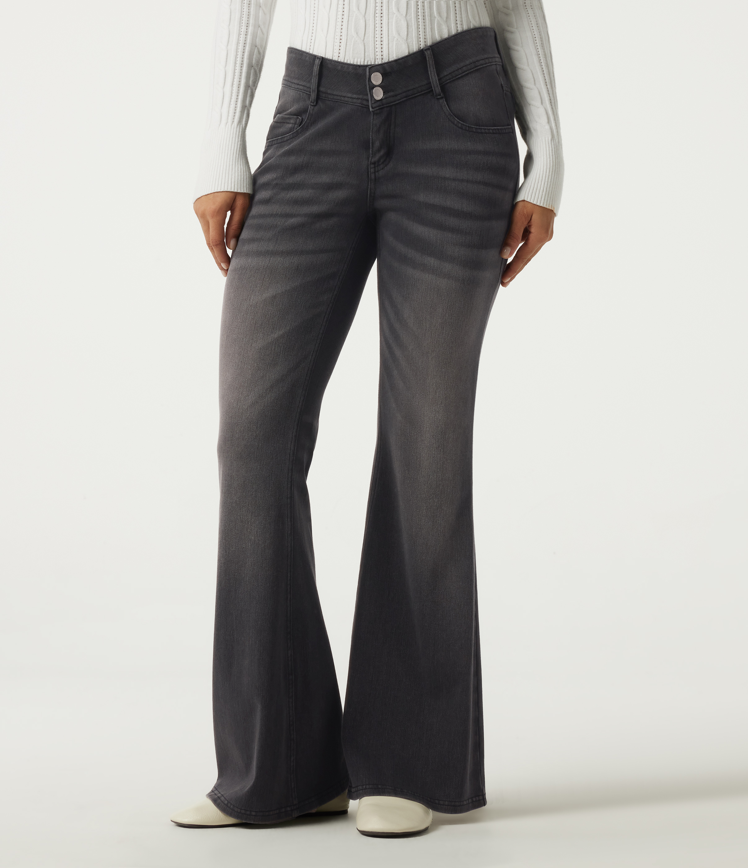 Halara Flex™ Mid Rise Flare Casual Jeans with Pockets