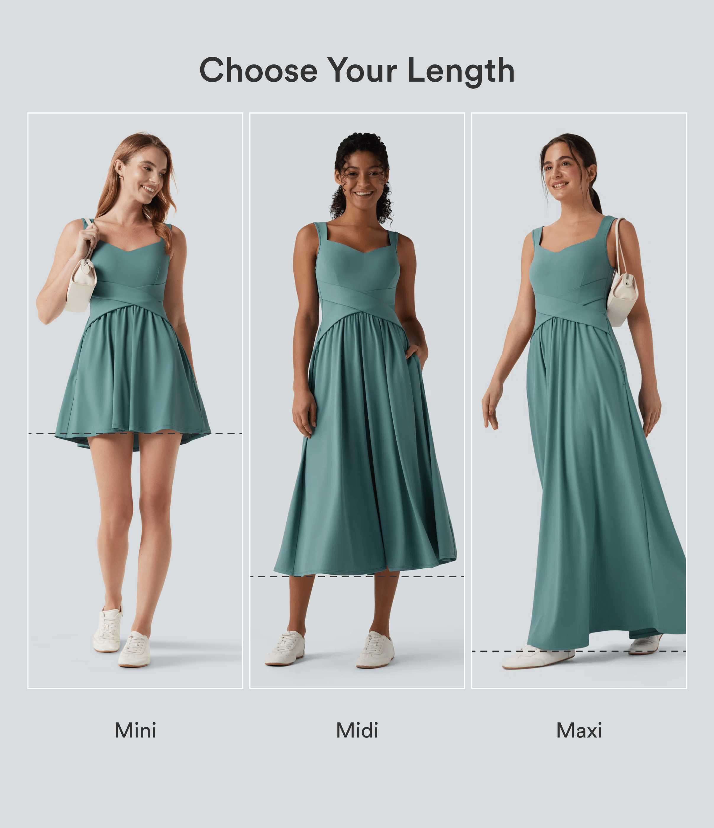 Rain Forest Flowy Maxi Casual Dress with Pockets / 2