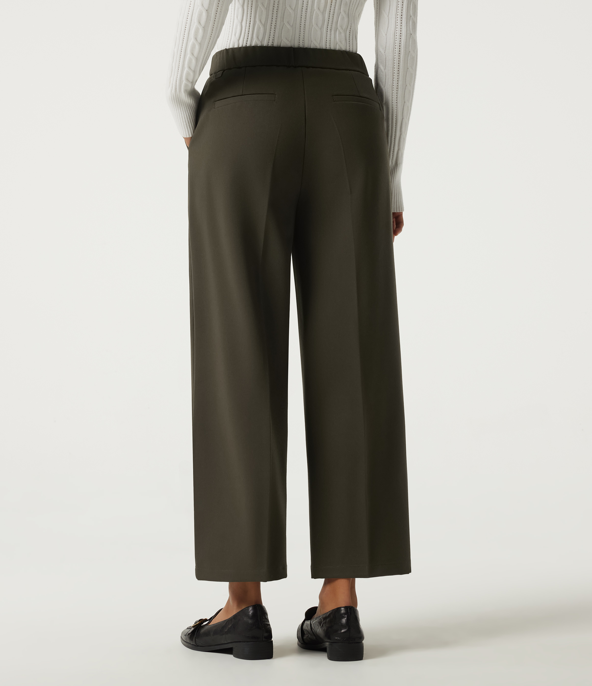 Forest Night Mid Rise Straight Leg Work Pants with Pockets / 2