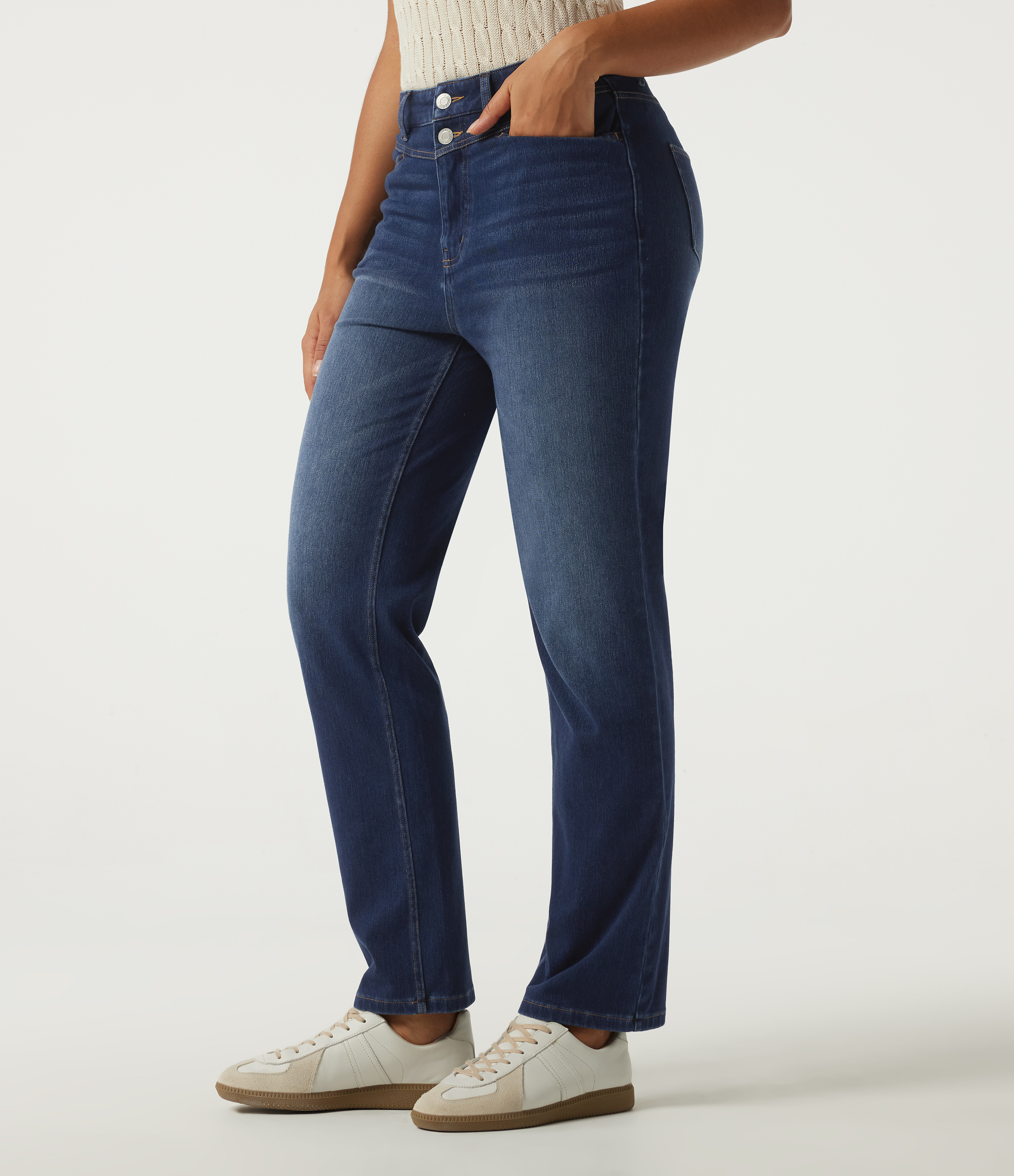 Halara Flex™ High Waisted Straight Leg Casual Jeans with Pockets