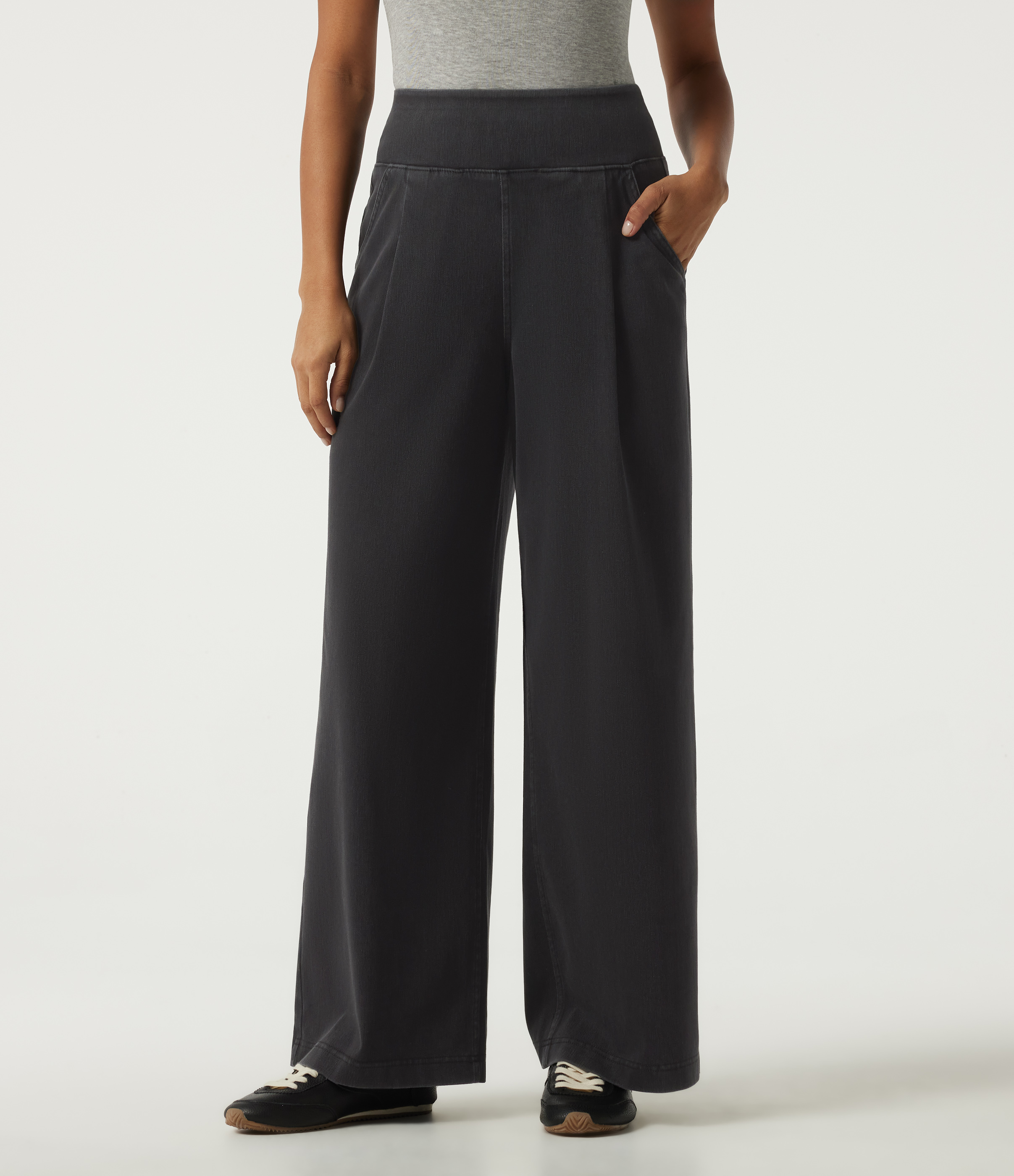 Halara Flex™ High Waisted Wide Leg Casual Cotton Jeans with Pockets