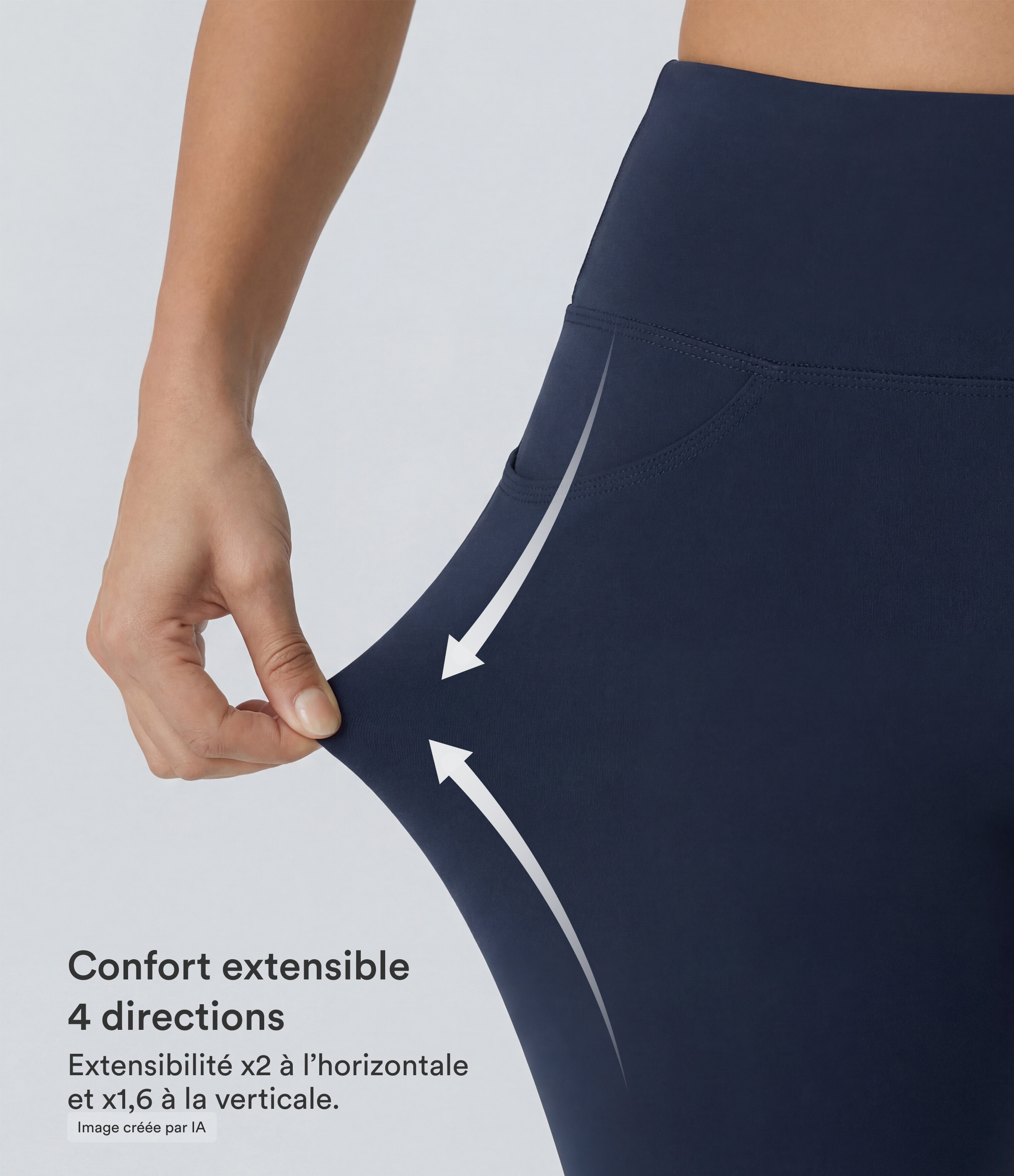 Midnight Blue Legging yoga évasé taille haute DayStretch avec poches / 2