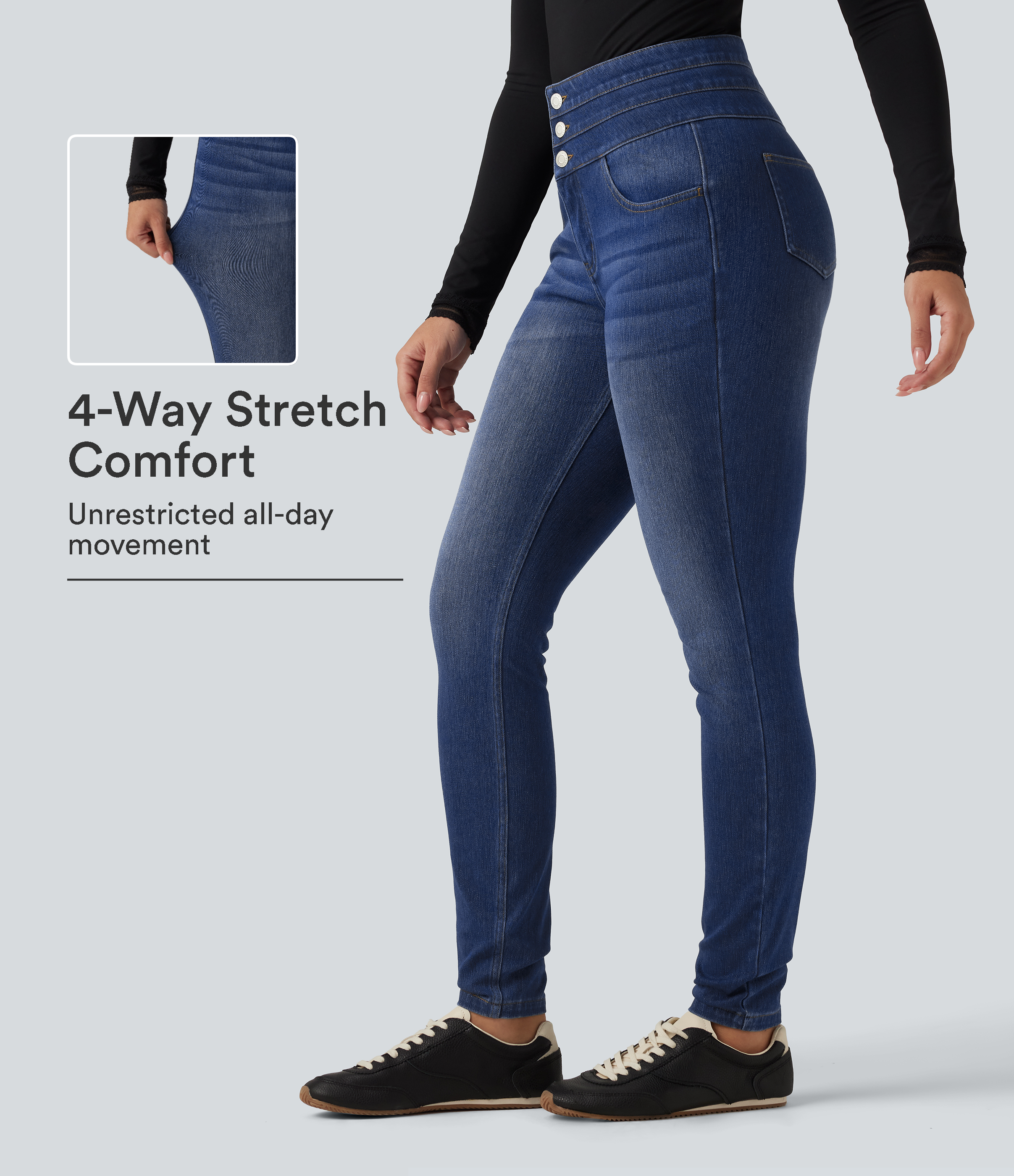 Halara Flex™ High Waisted Skinny Casual Jeans with Pockets