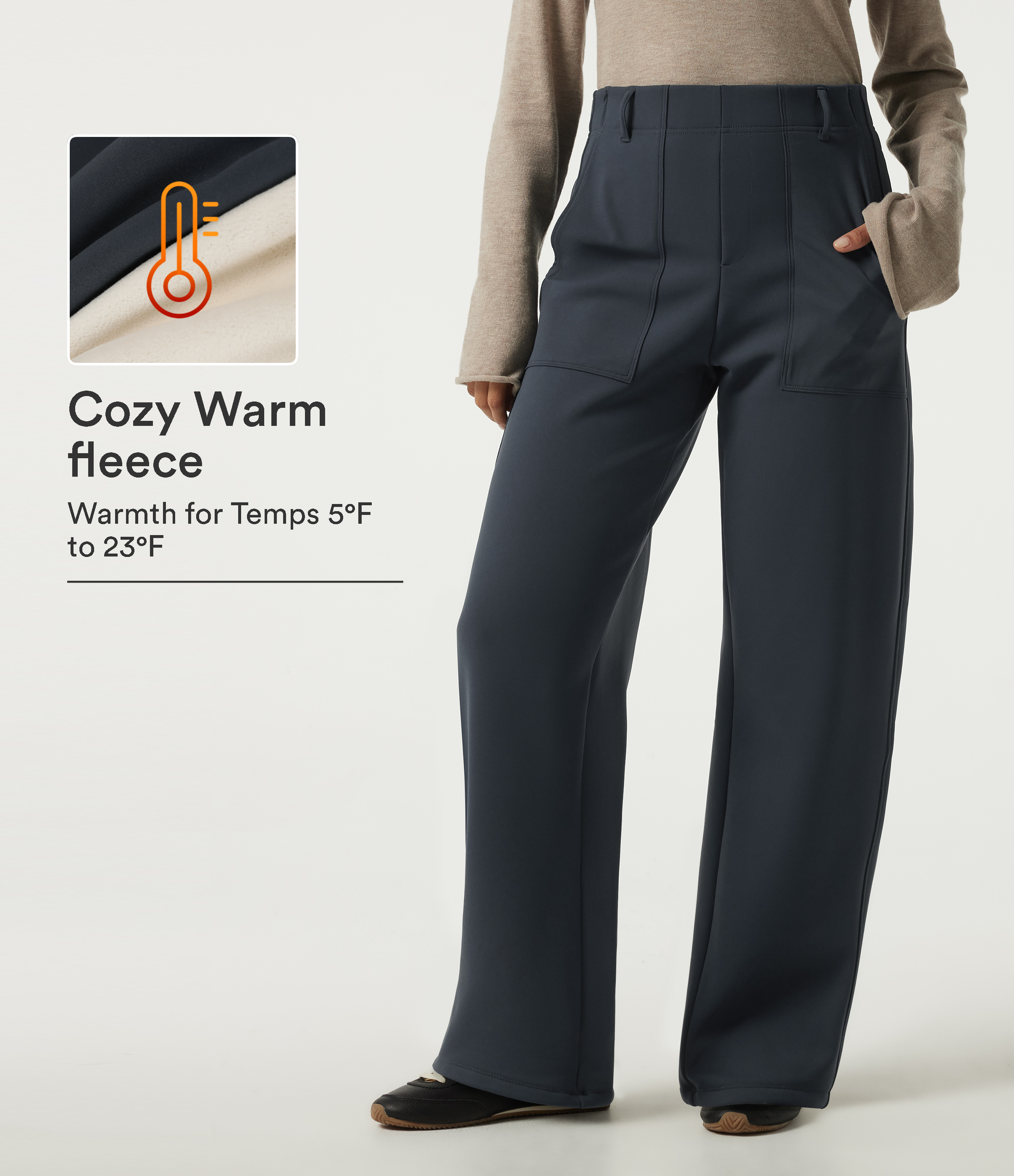 Halara UltraSculpt™ Extra Heat High Waisted Barrel Leg Casual Pants with Pockets