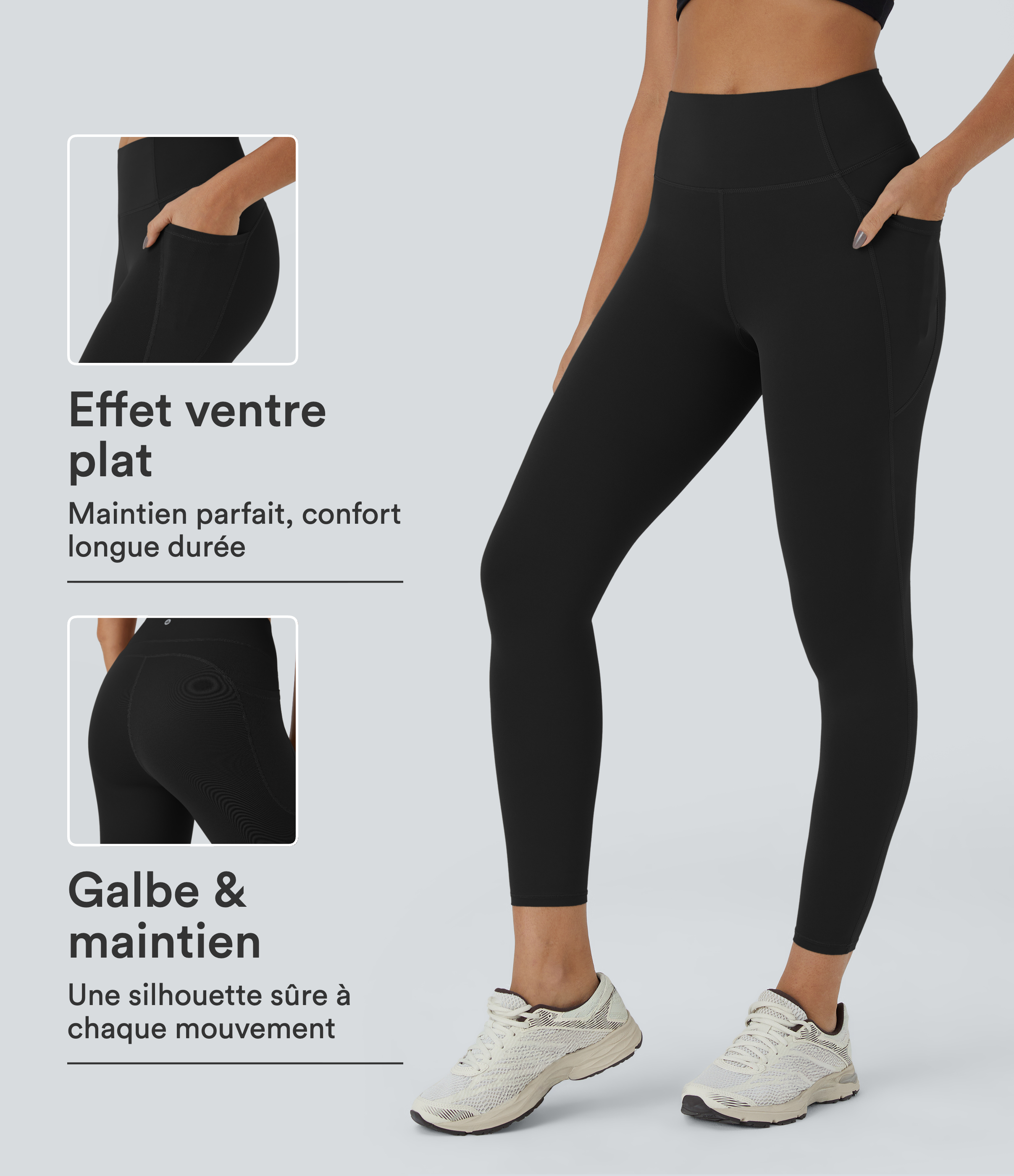 Legging d'entraînement gainant taille haute avec poches Halara UltraSculpt™