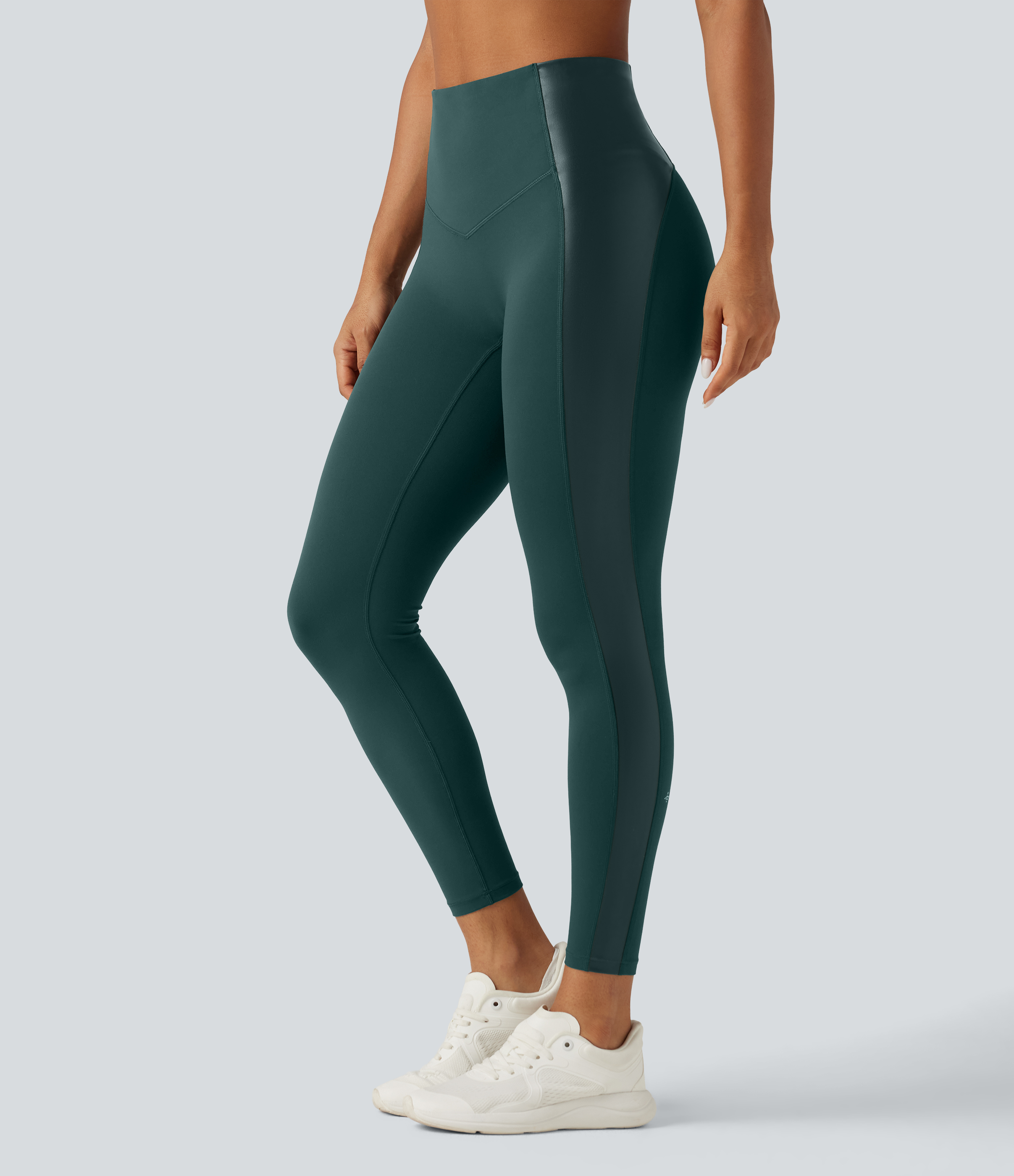 Halara UltraSculpt™ High Waisted Stretchy PU Tummy Control Yoga Leggings with Pocket