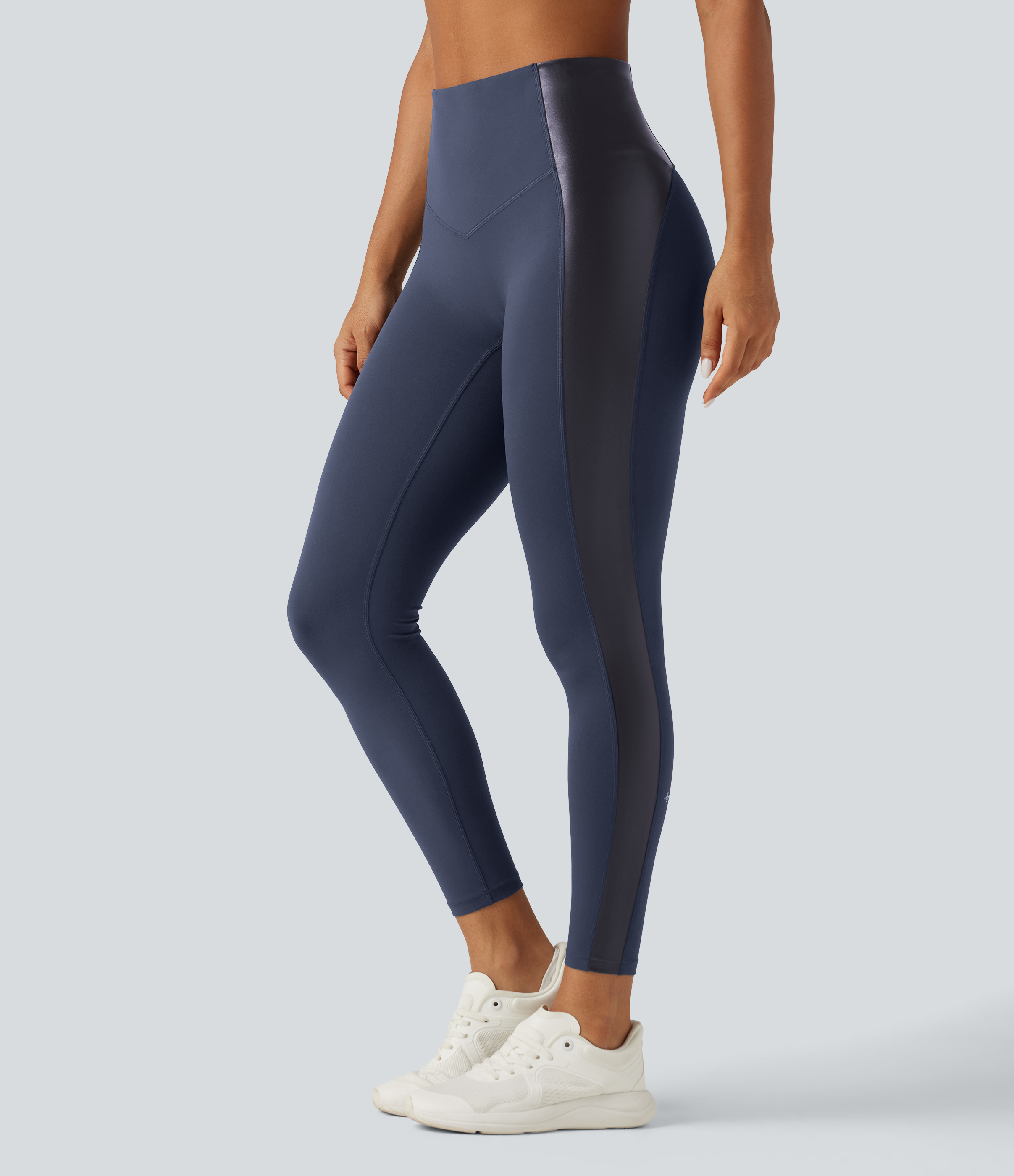 Halara UltraSculpt™ High Waisted Stretchy PU Tummy Control Yoga Leggings with Pocket