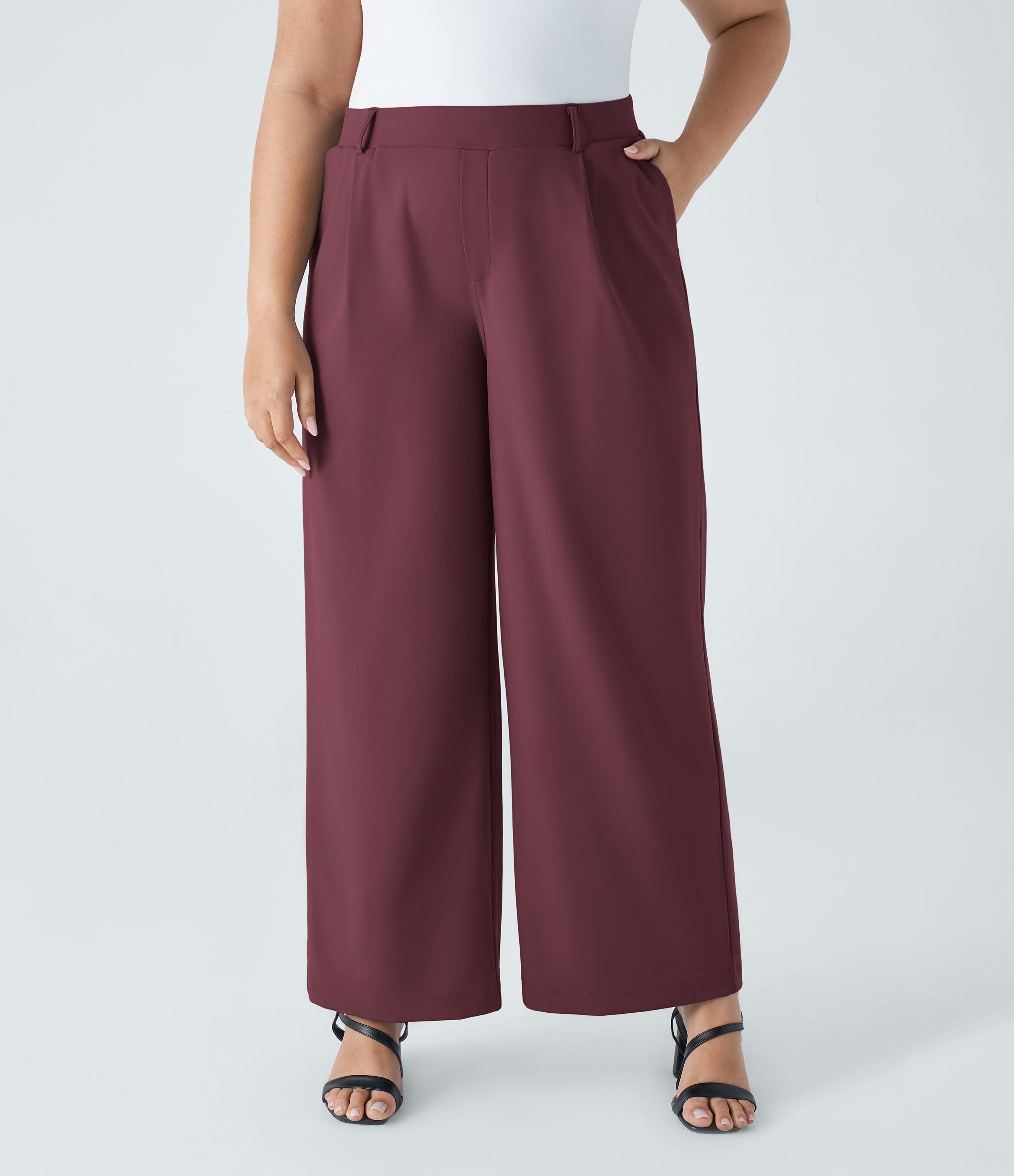 Halara Flex™ DayStretch High Waisted Pocket Straight Leg Work Plus Size Pants
