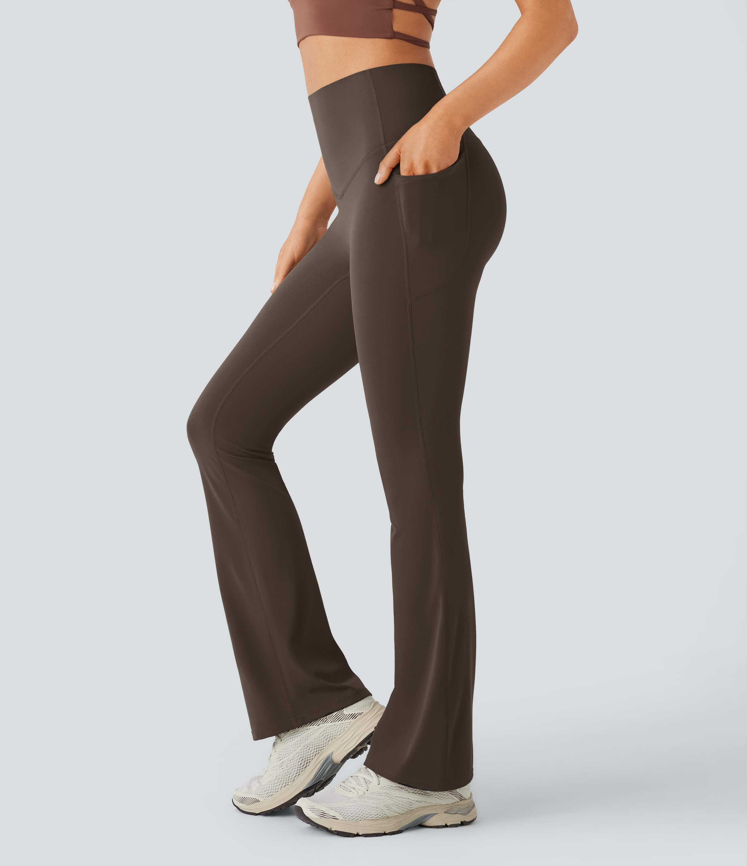 Halara UltraSculpt™ High Waisted Tummy Control Pocket Shaping Yoga Bootcut Leggings
