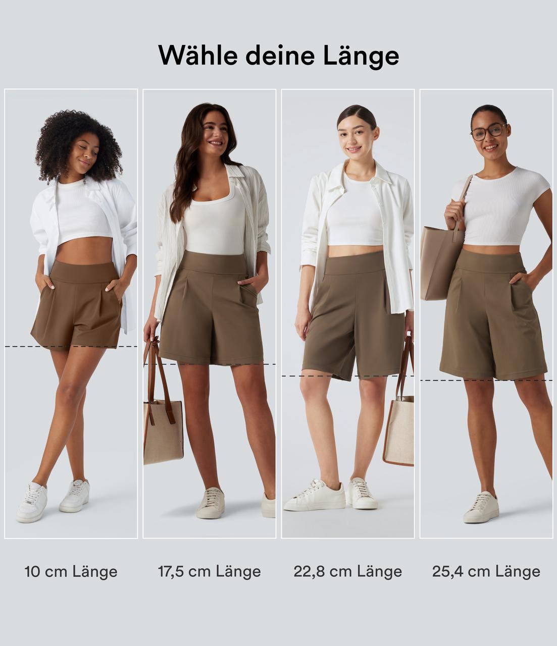 Sepia DayStretch - Baggy-Shorts mit hohem Bund und Seitentaschen - 17,8 cm / 2