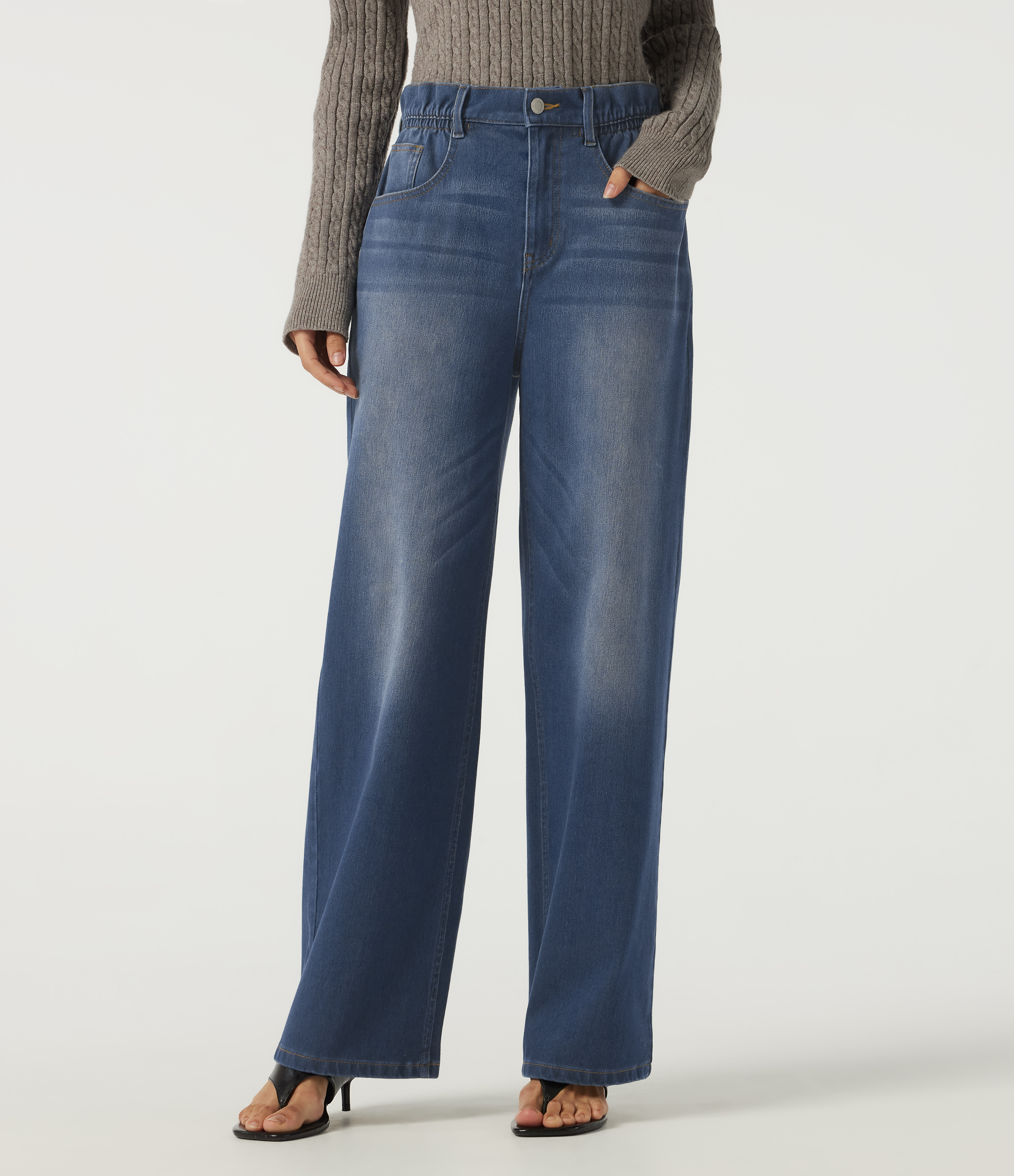 Halara Flex™ High Waisted Straight Leg Casual Jeans with Pockets