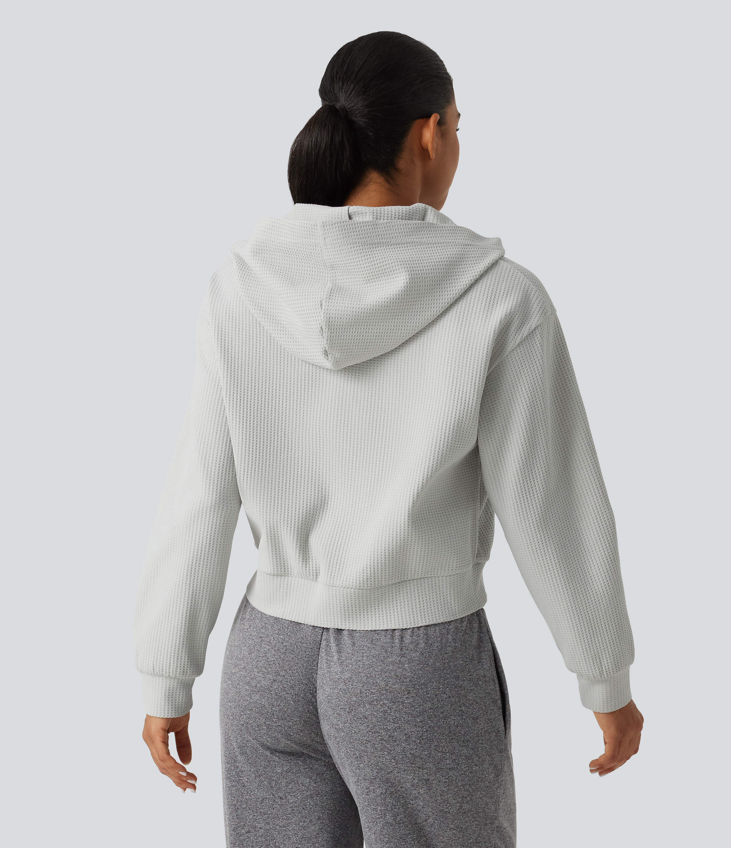 Antarctica Hooded Long Sleeve Waffle Casual Jacket with Pockets / 2