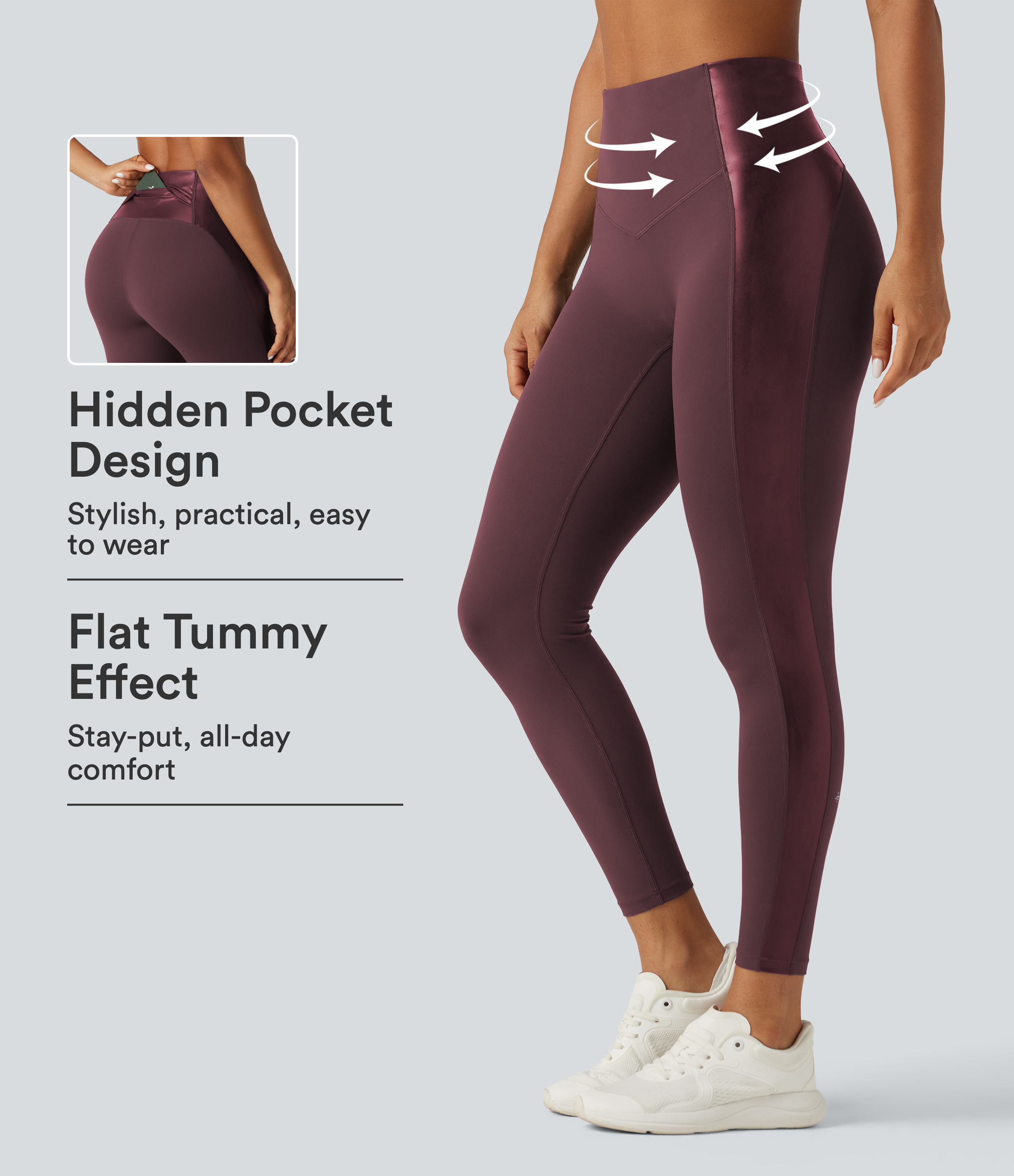 Halara UltraSculpt™ High Waisted Stretchy PU Tummy Control Yoga Leggings with Pocket