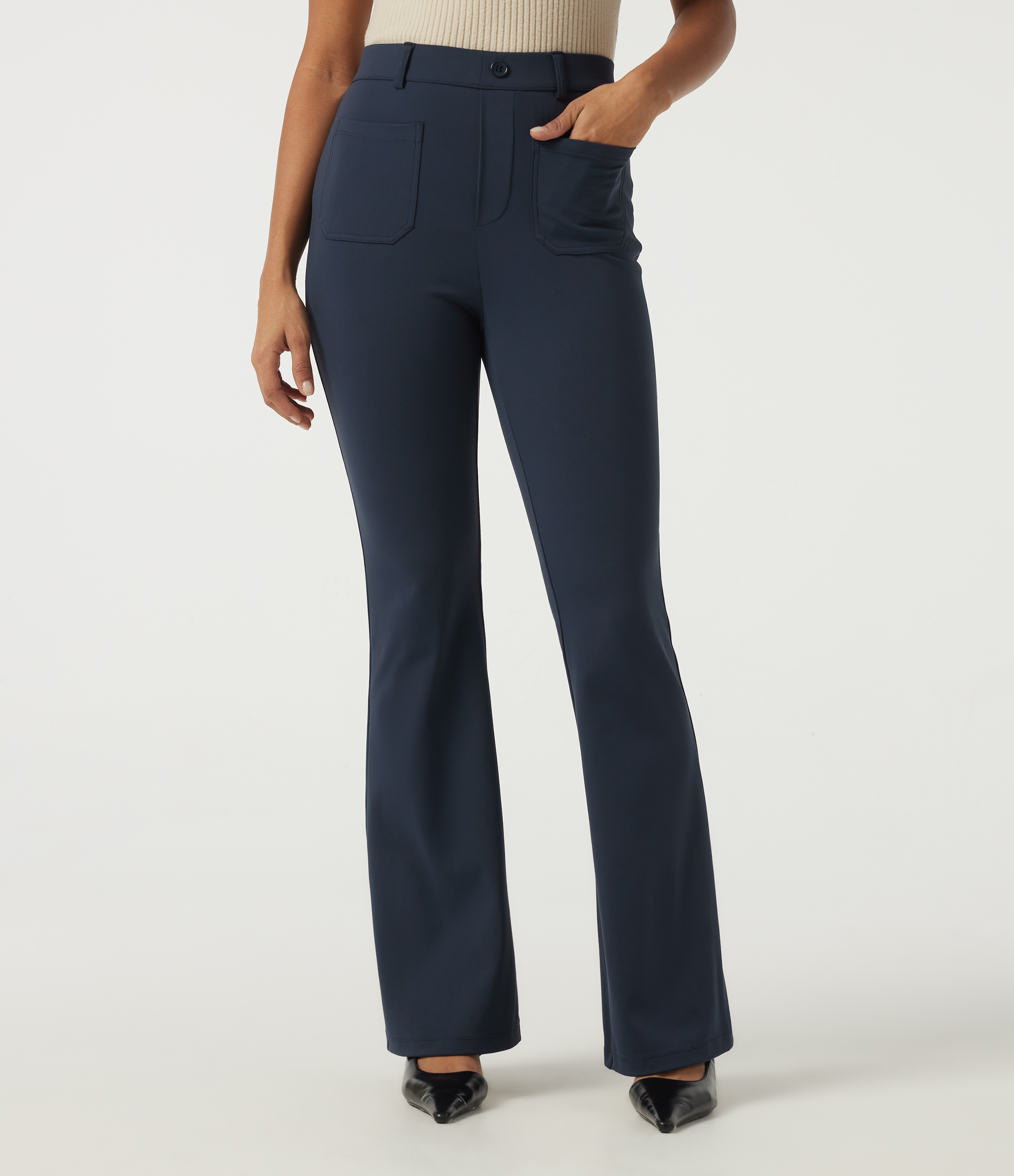 Halara DayStretch™  High Waisted Flare Work Pants with Pockets