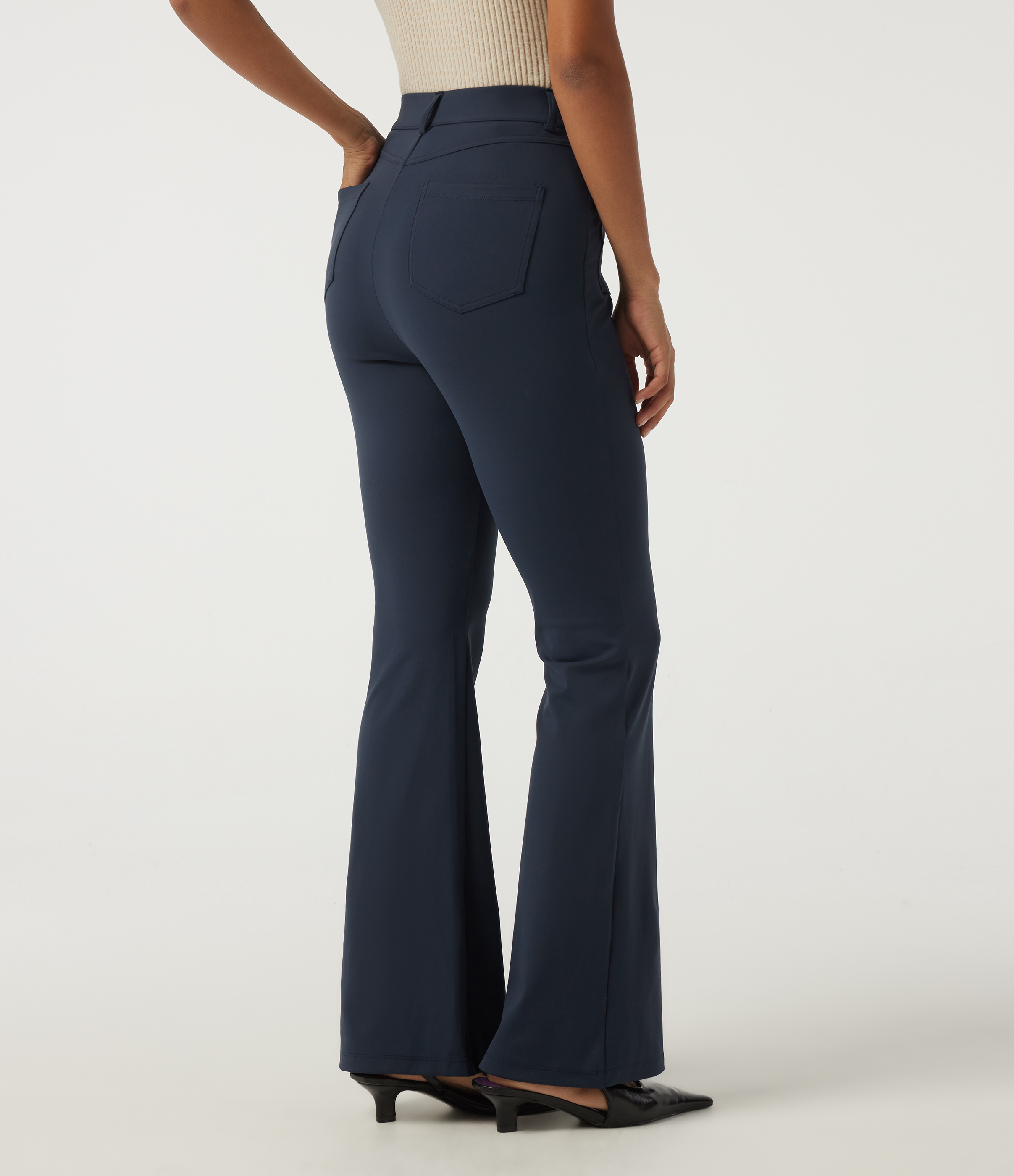 Midnight Blue Halara DayStretch™  High Waisted Flare Work Pants with Pockets / 2