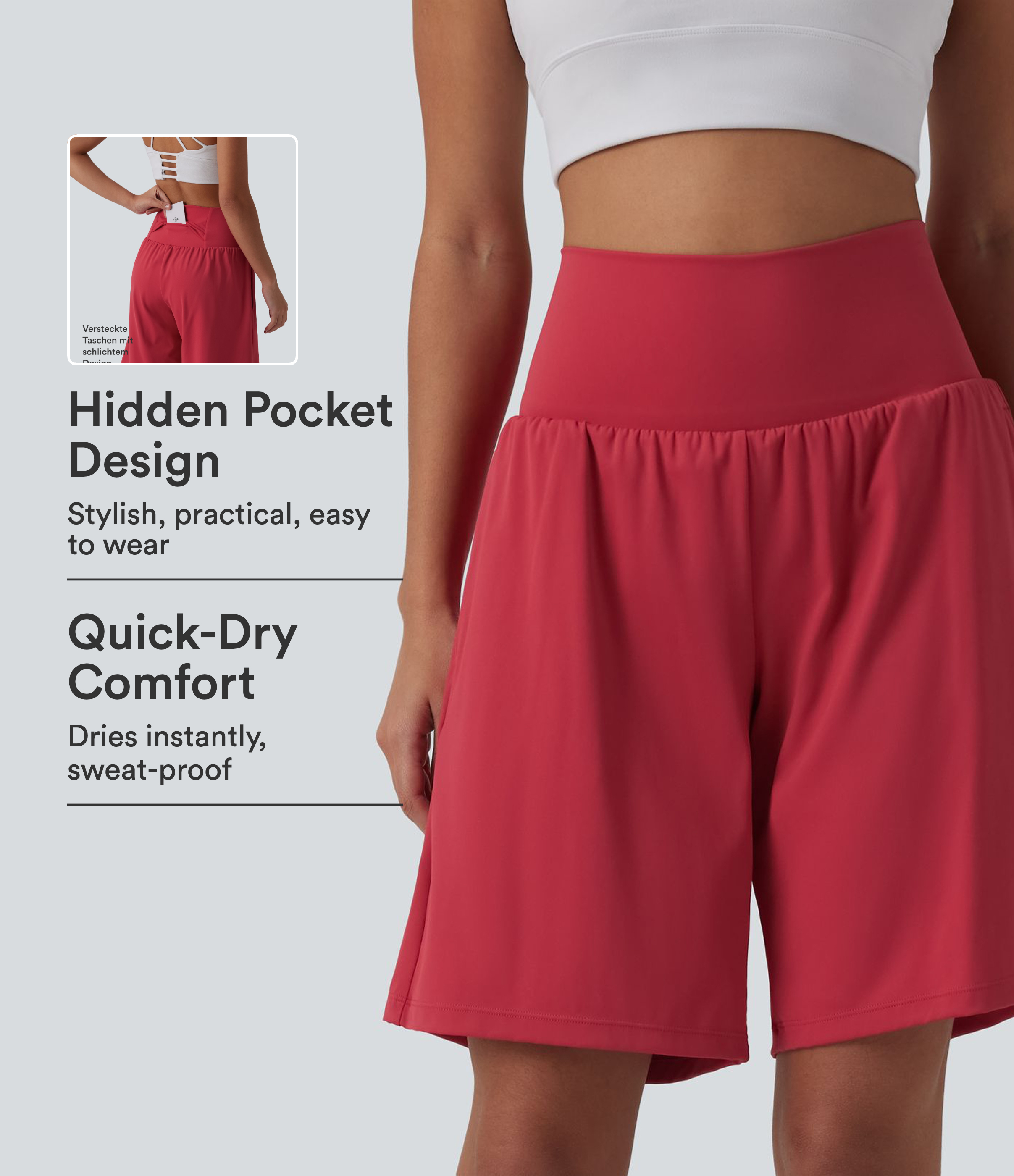 SoftlyZero™ Airy Super High Waisted 2-in-1 InstantCool Yoga Shorts 9" with Pockets