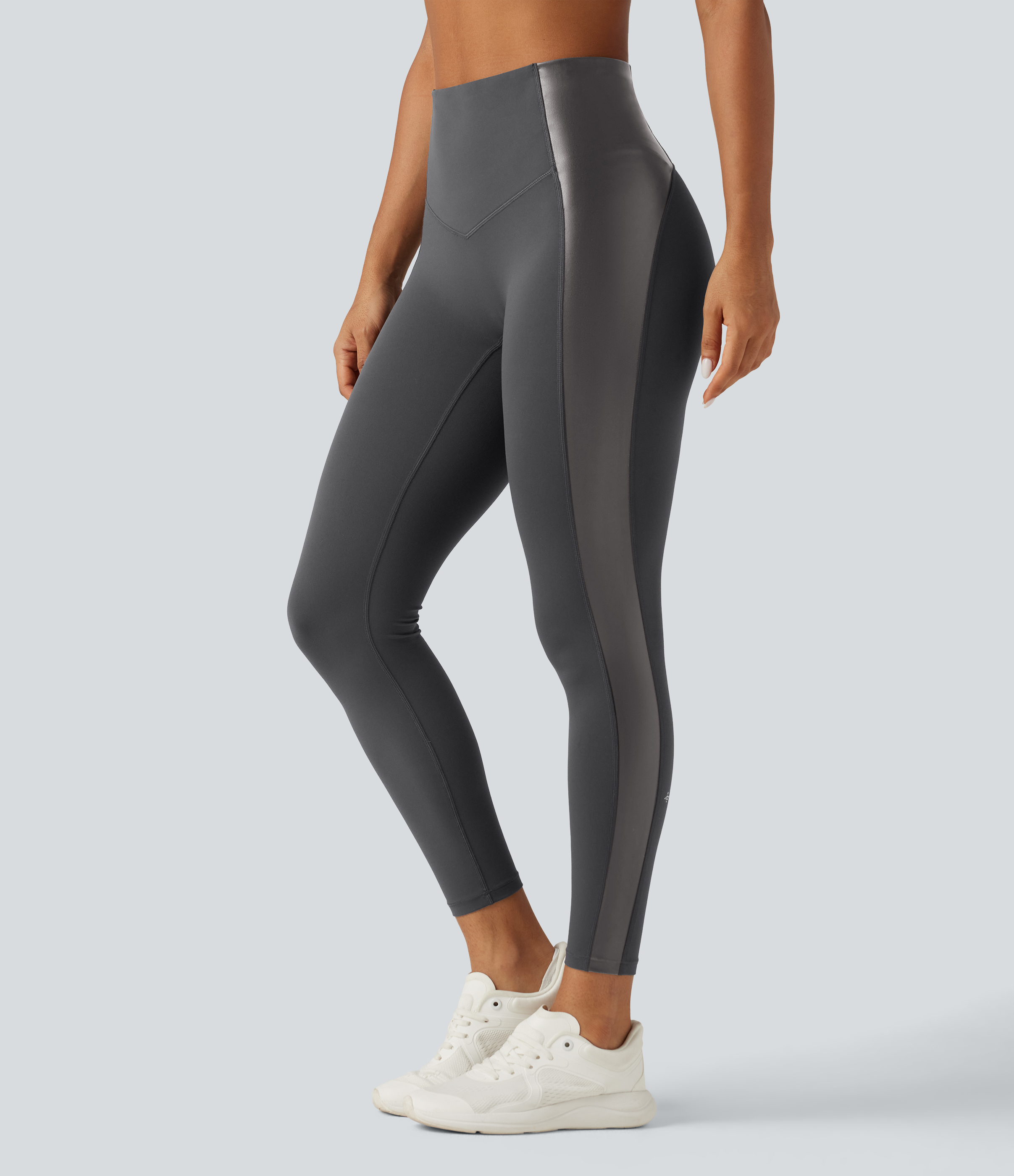 Halara UltraSculpt™ High Waisted Stretchy PU Tummy Control Yoga Leggings with Pocket