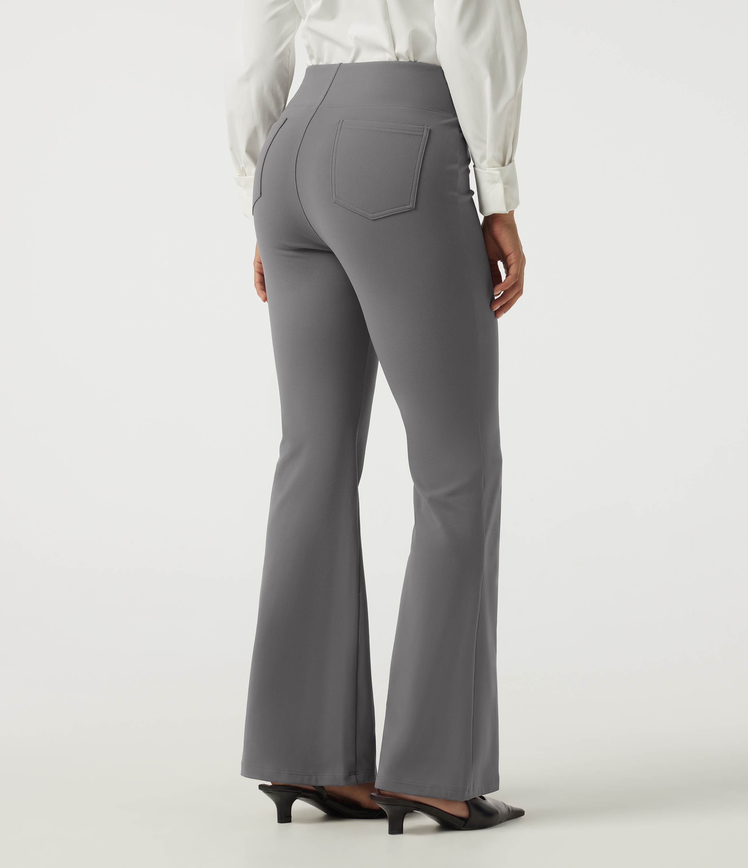 Silent Storm High Waisted Flare Fleece Work Pants with Pockets / 2