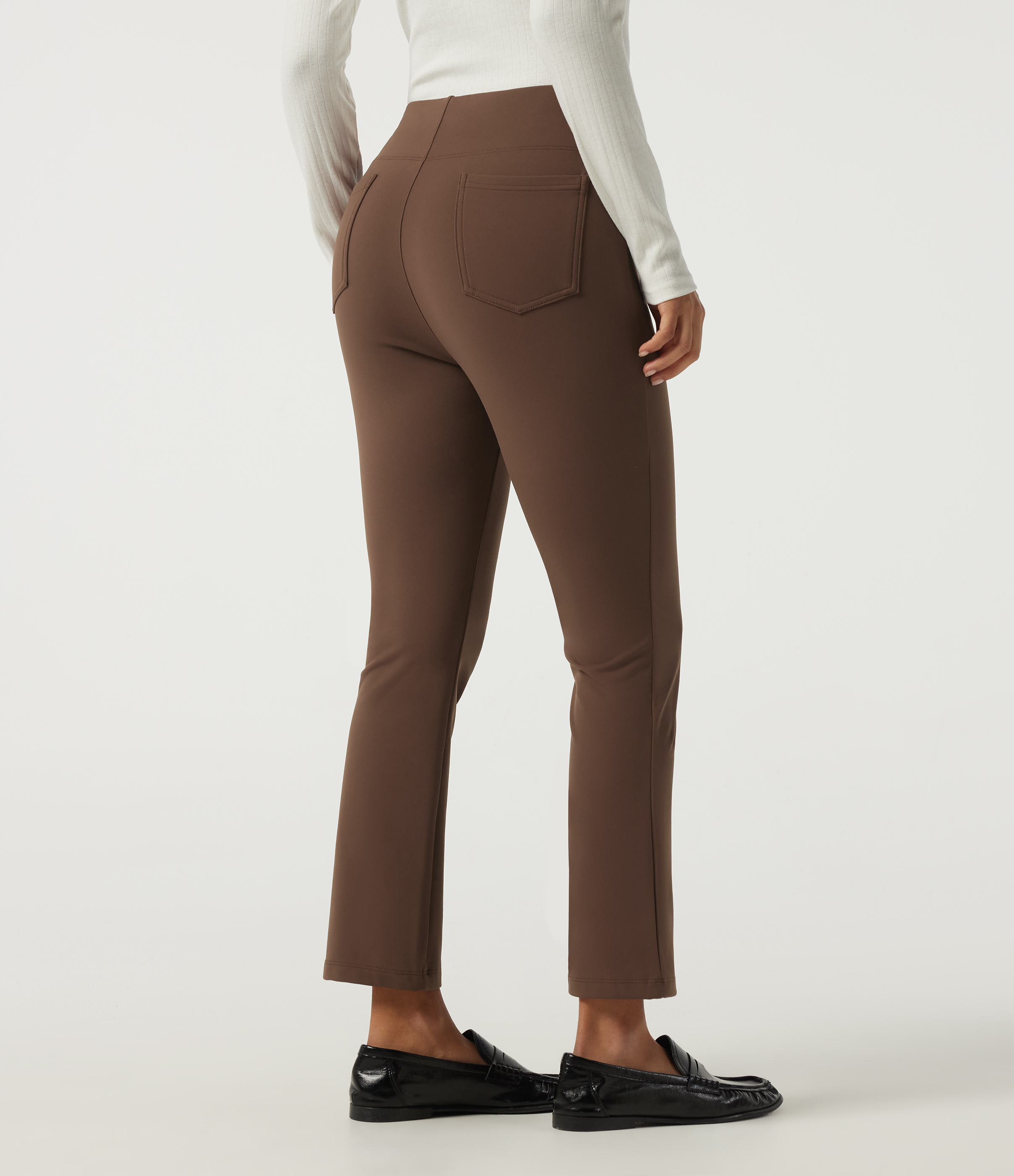 Bison High Waisted Tapered Fleece Work Pants with Pockets / 2