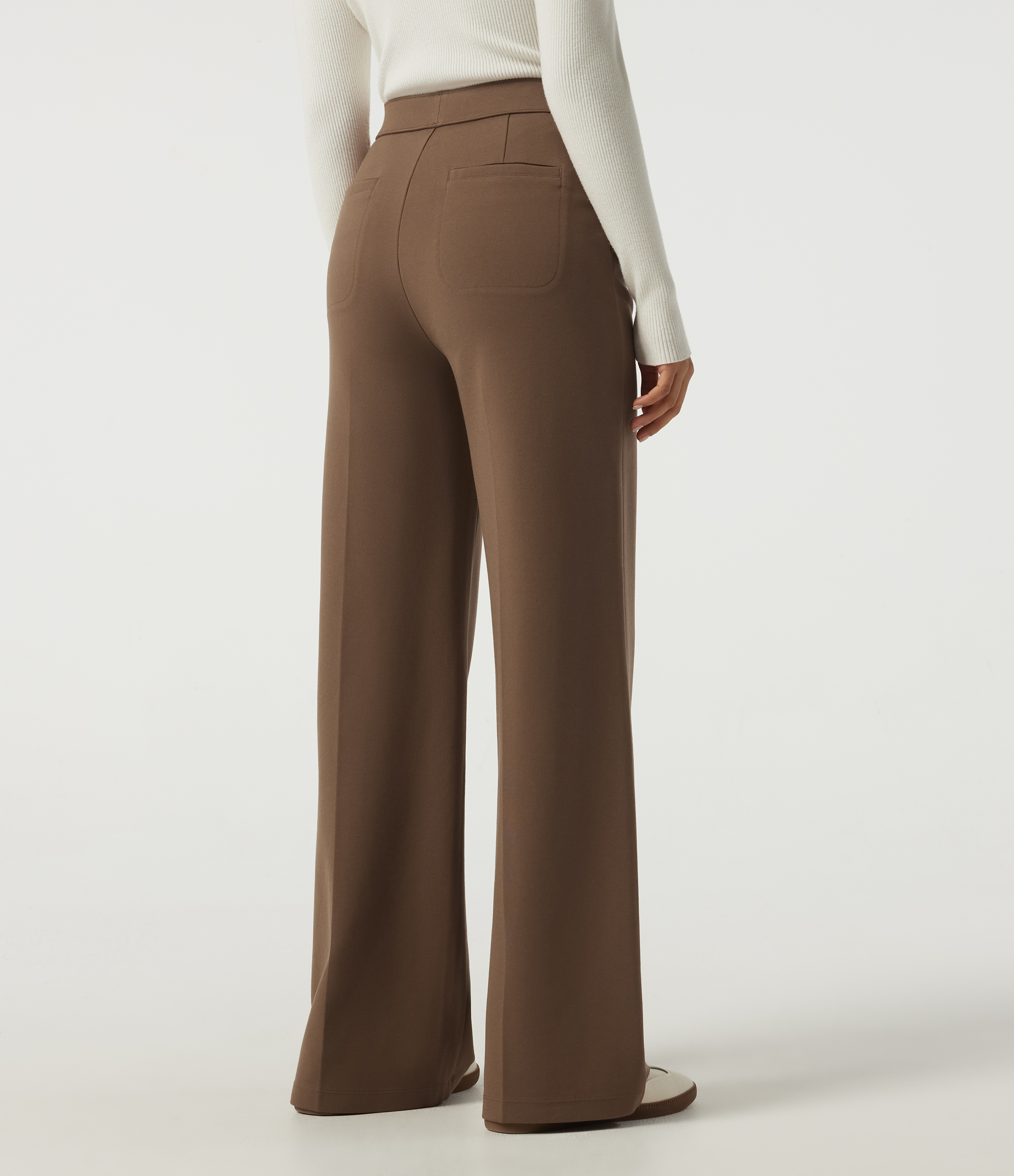 Cocoa Brown Halara Flex™ High Waisted Wide Leg Work Pants with Pockets / 2