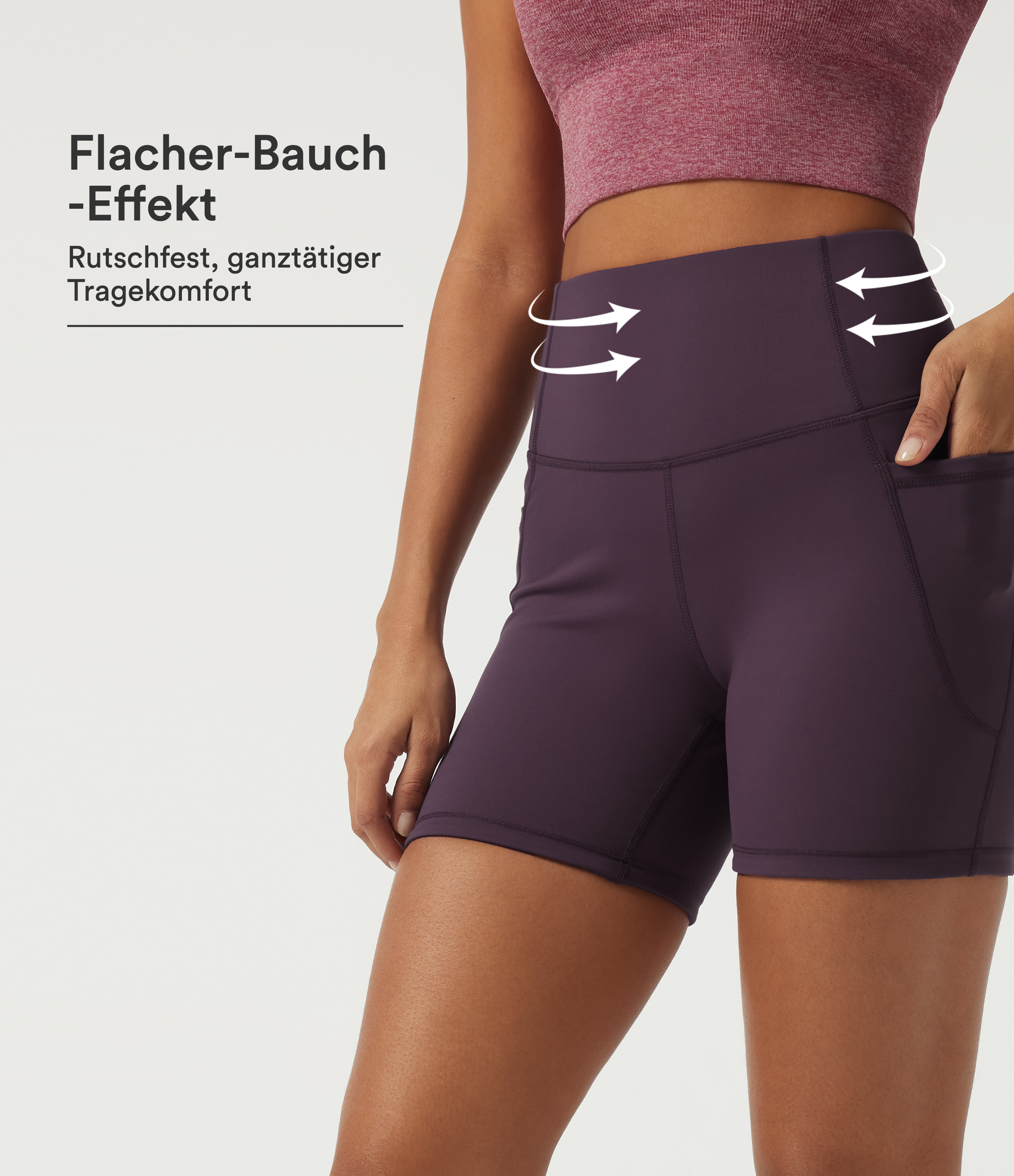 Speedwave™ - Training-Shorts mit hohem Bund, Seitentaschen und Bauchkontrolle - 12,7 cm, skinny fit