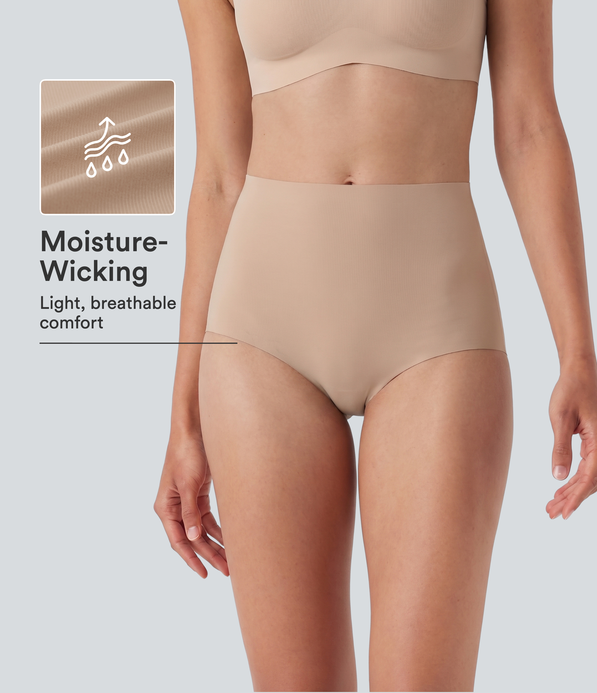 High Waisted Seamless Casual No Show Underwear