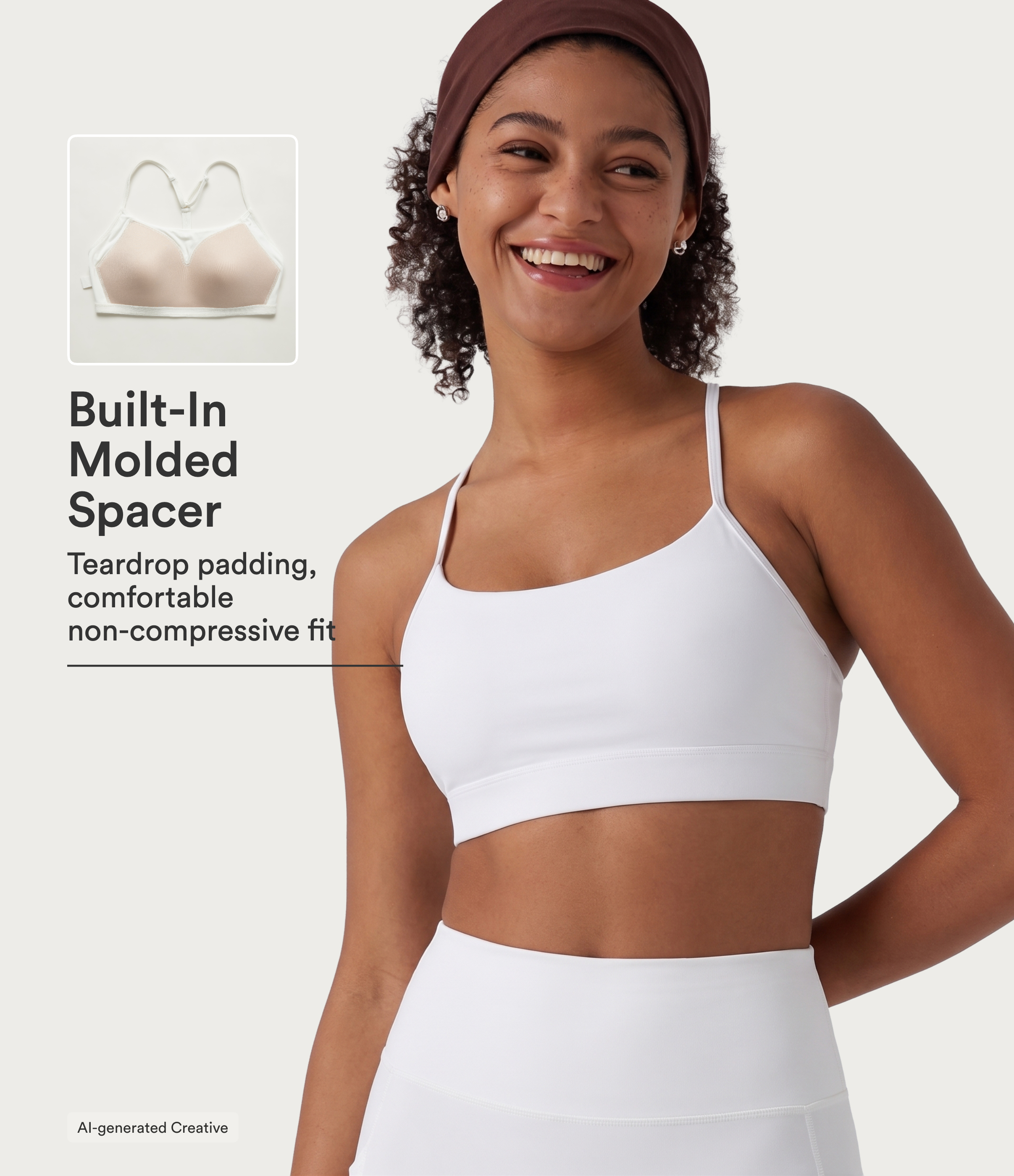 SoftlyZero™ Plush Low Support Molded Spacer Workout Sports Bra