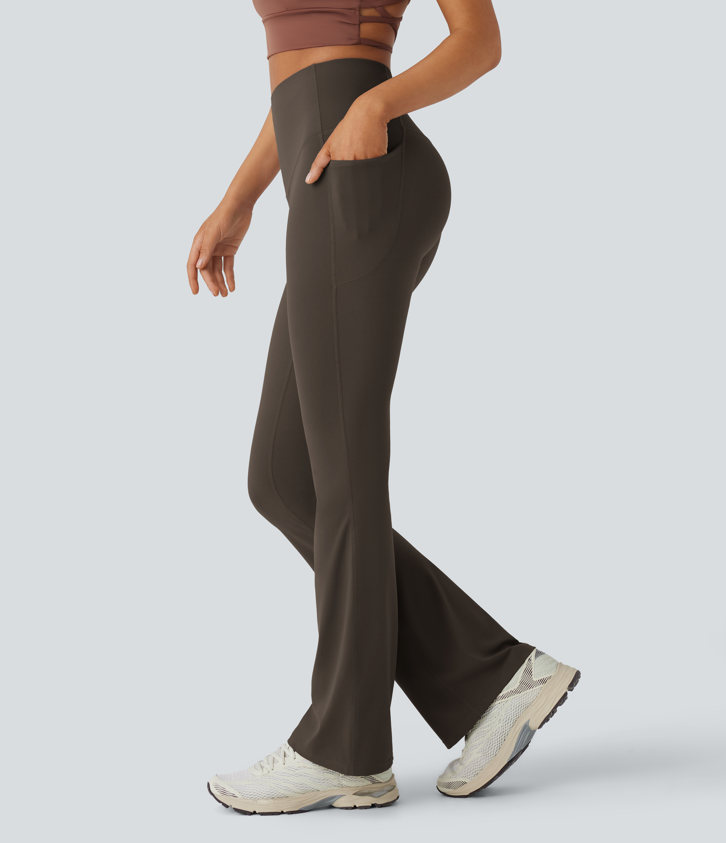 Halara UltraSculpt™ High Waisted Tummy Control Pocket Shaping Yoga Bootcut Leggings