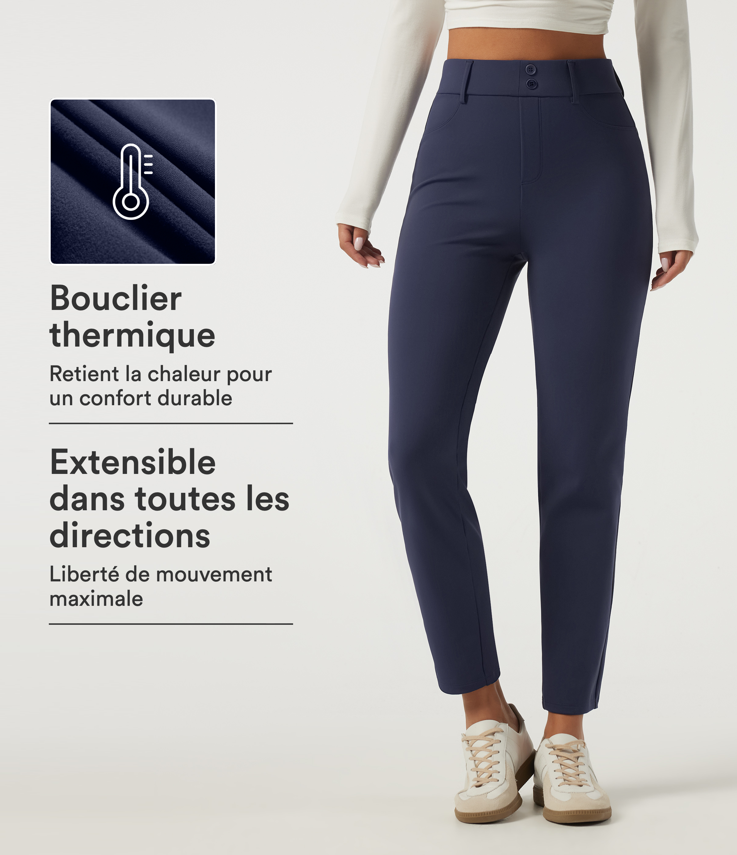 Pantalon SoftlyZero™ Plush Thermal taille haute coupe skinny avec poches