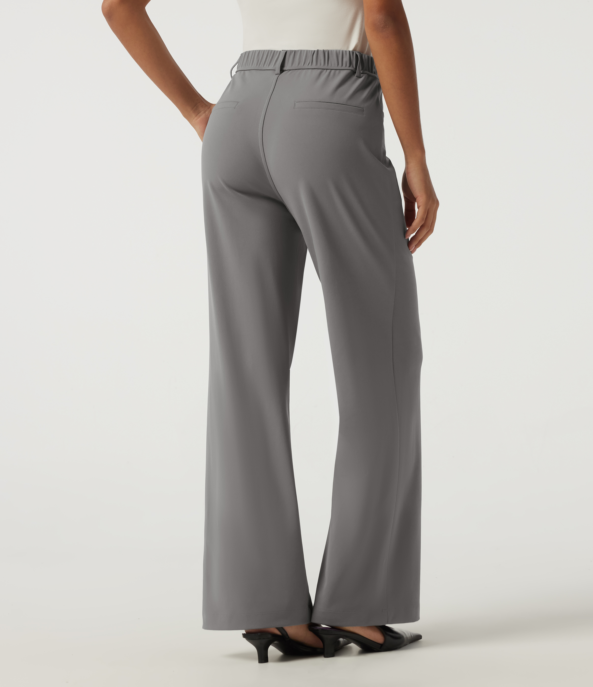 Silent Storm Pantalon de bureau Halara DayStretch™ taille haute coupe droite avec poches / 2
