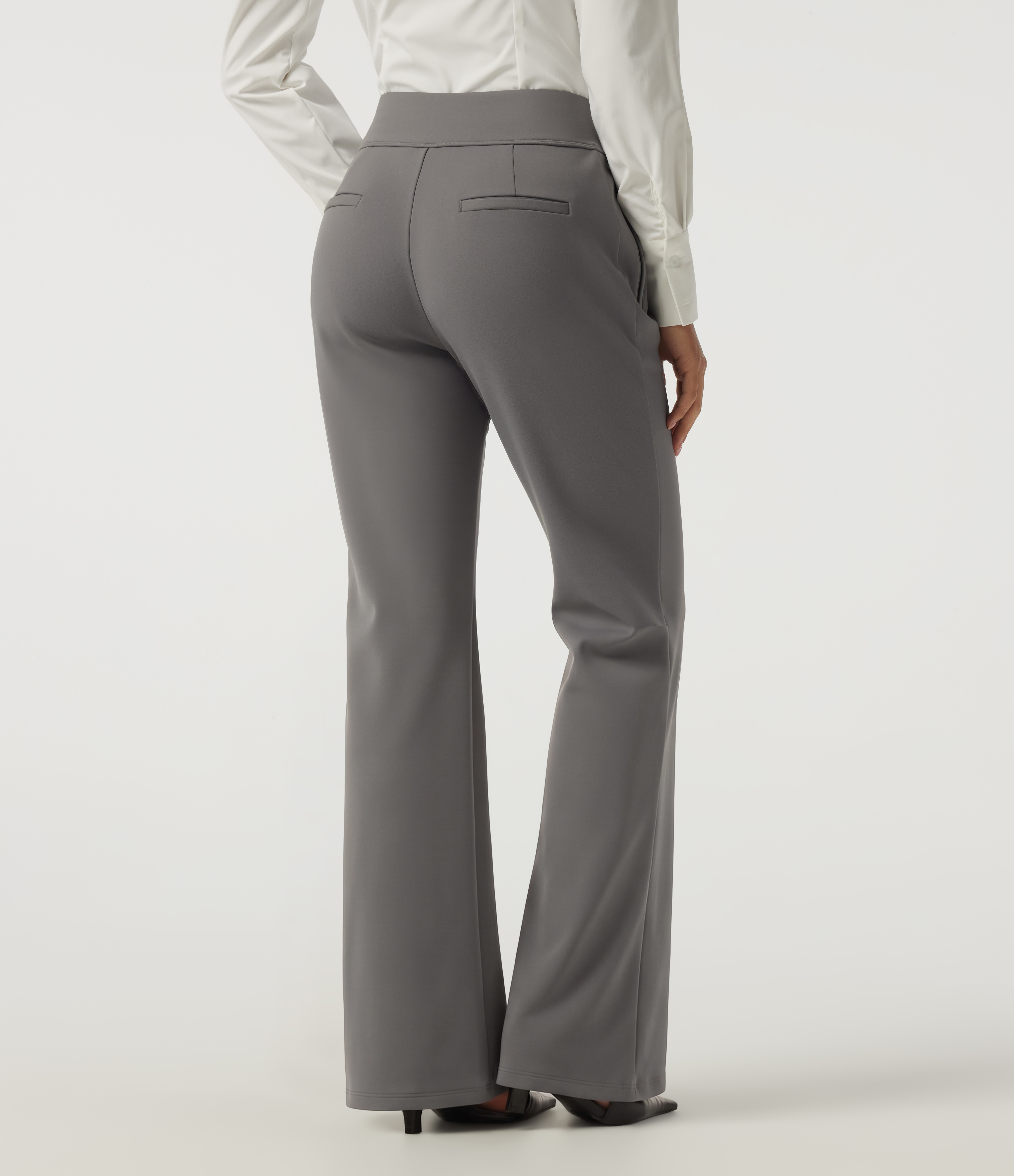 Silent Storm High Waisted Flare Fleece Work Pants with Pockets / 2