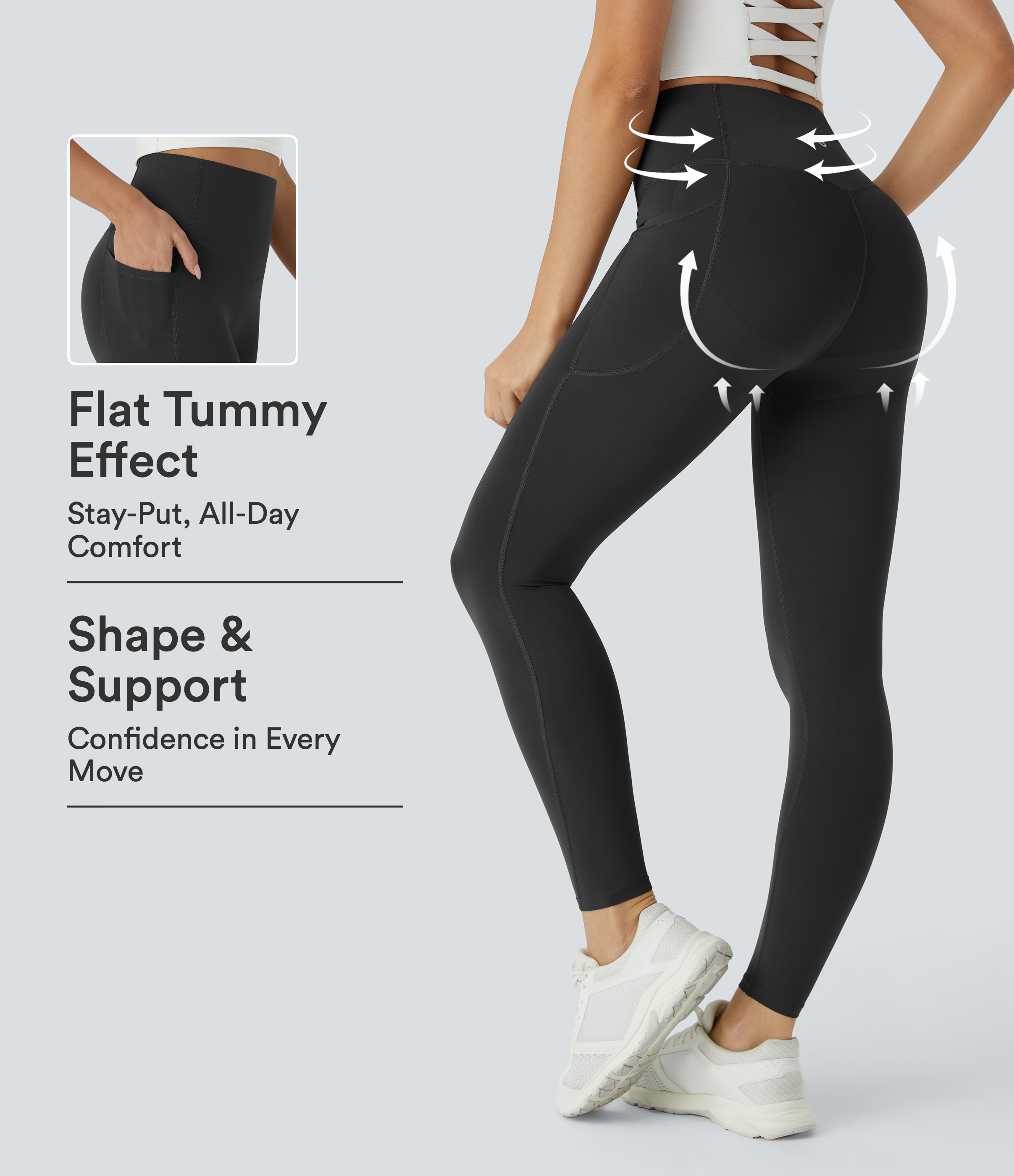 Halara UltraSculpt™ High Waisted Butt Lifting Tummy Control Pocket Shaping Workout Leggings