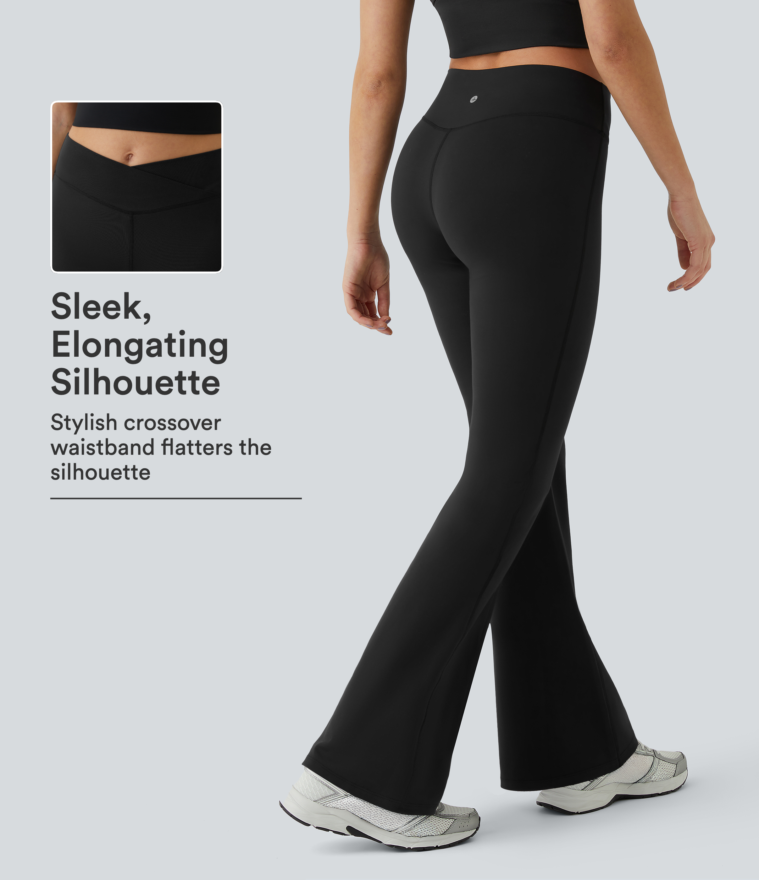 DayStretch leggings de yoga de talle alto, cruzados y de pierna acampanada