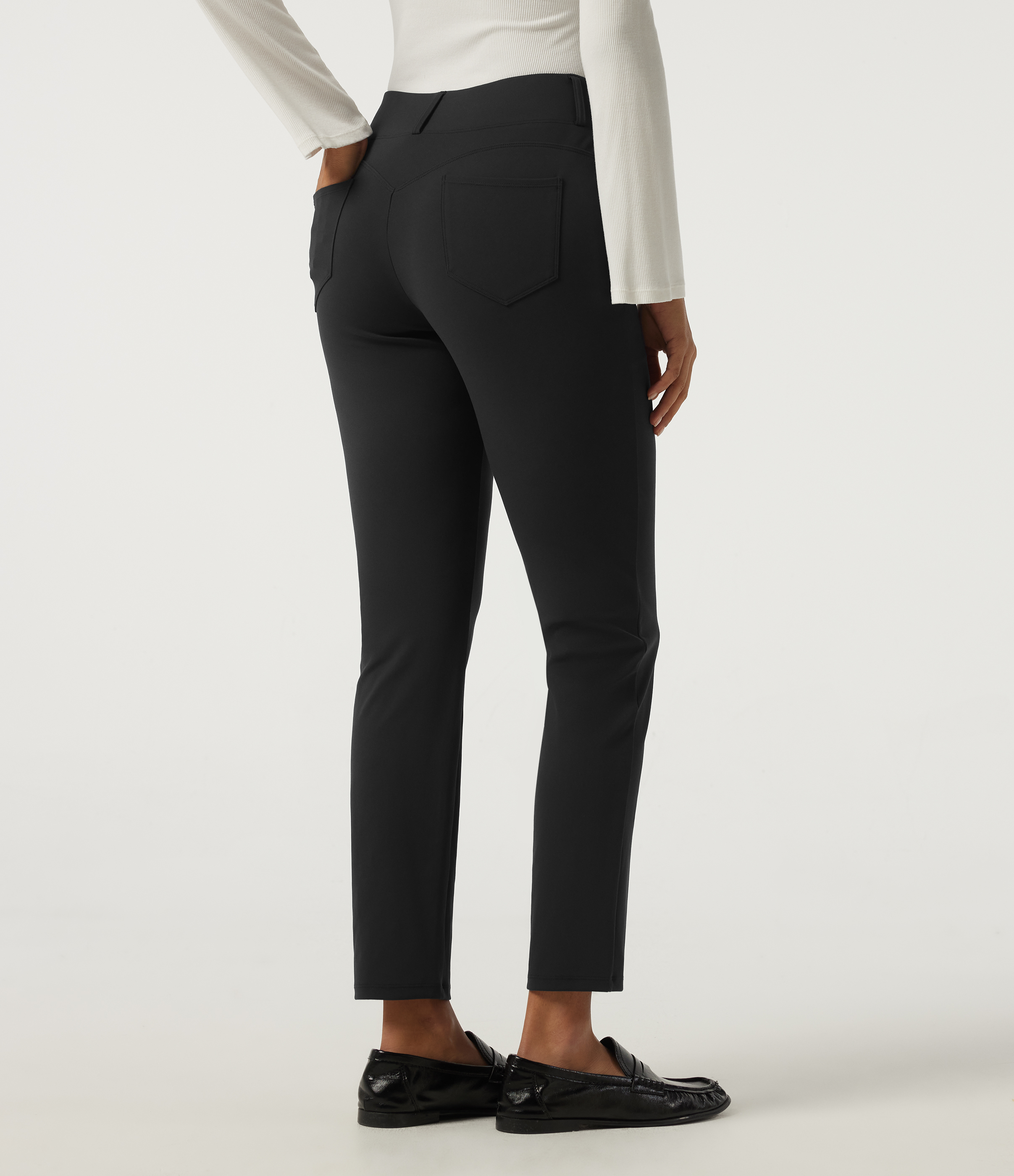 Noir Pantalon skinny Halara DayStretch™ taille mi-haute avec poches / 2