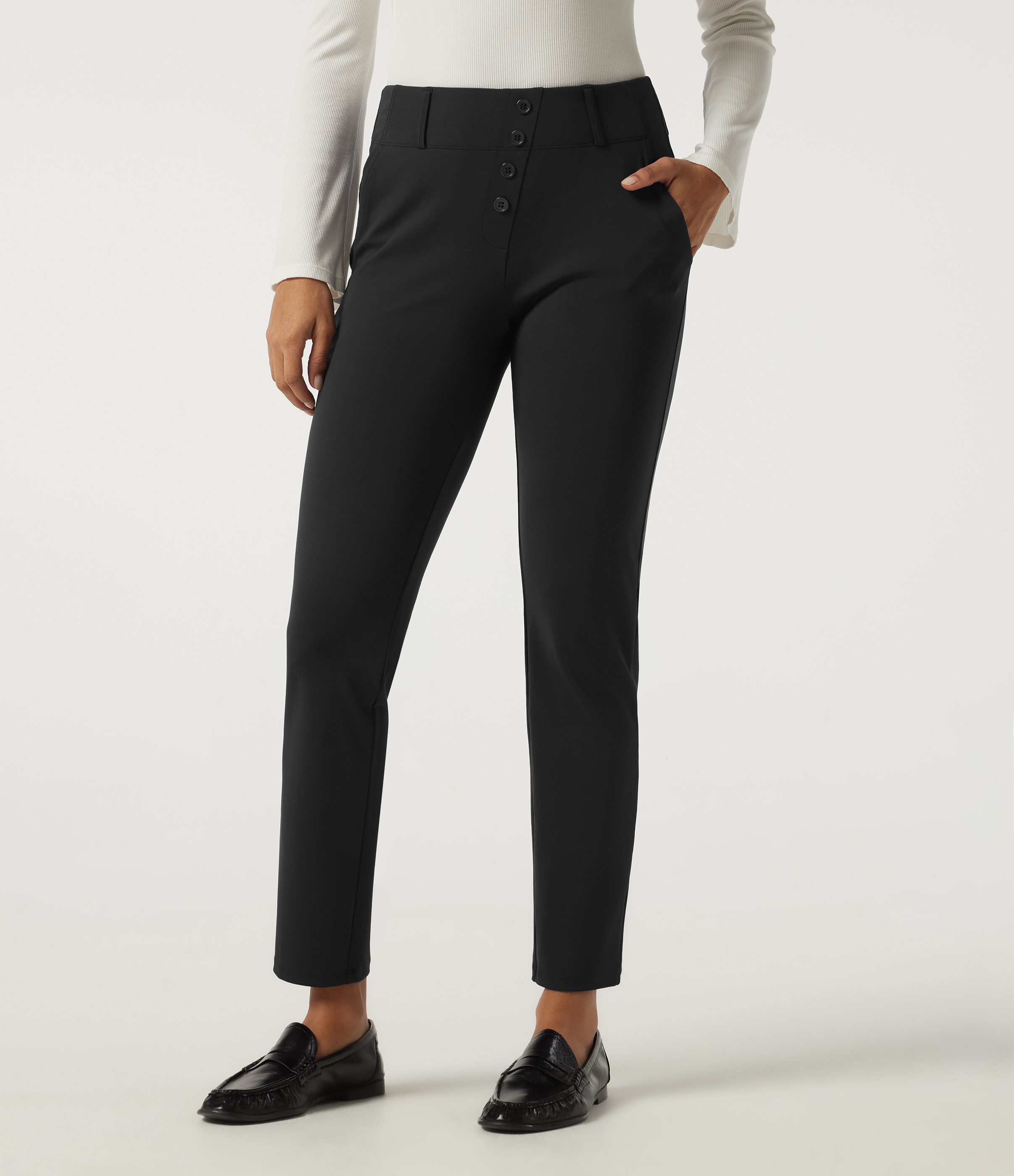 DayStretch Mid Rise Skinny Casual Pants with Pockets