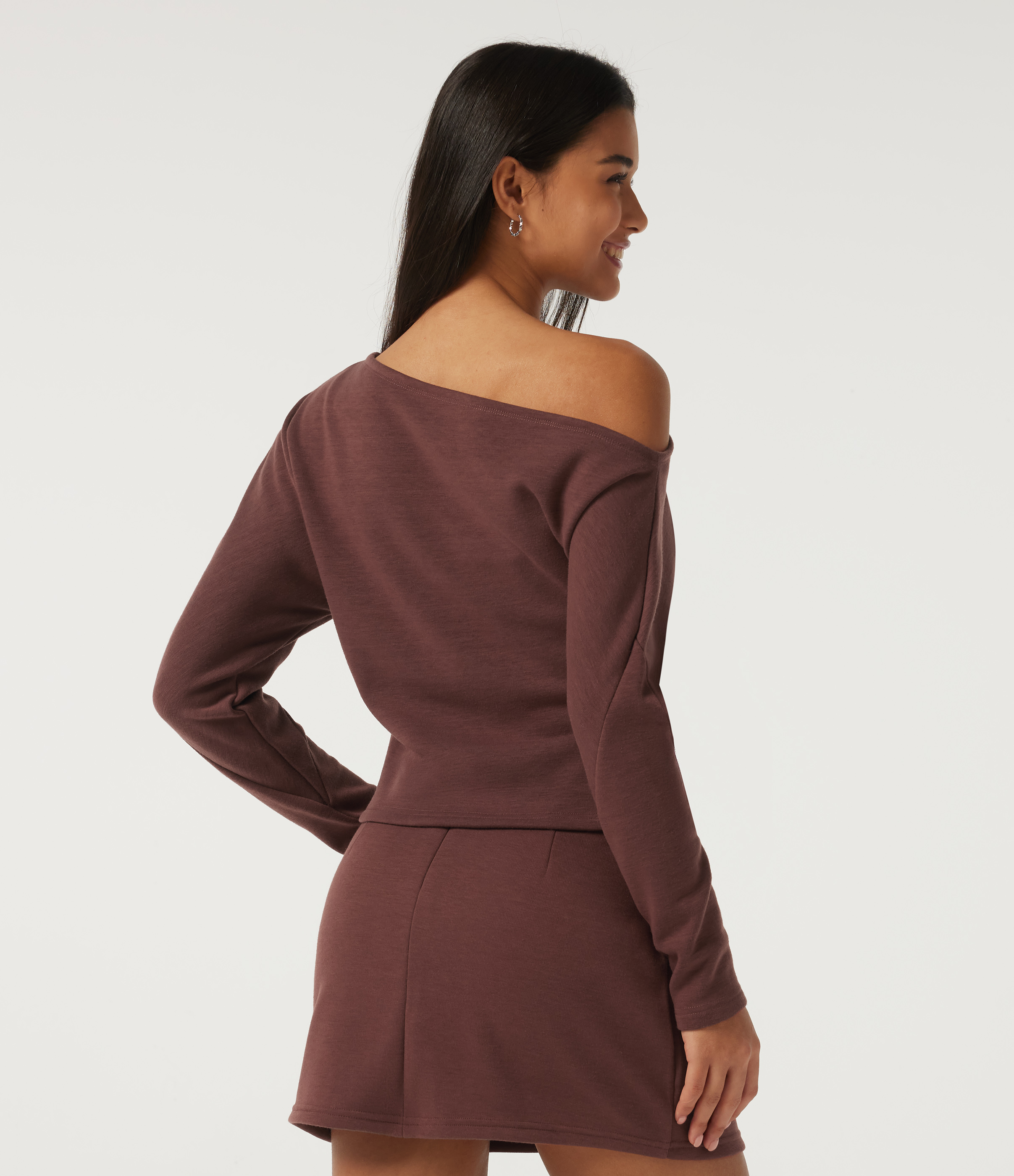 Fudgesickle One Shoulder Long Sleeve Casual Sweatshirt / 2